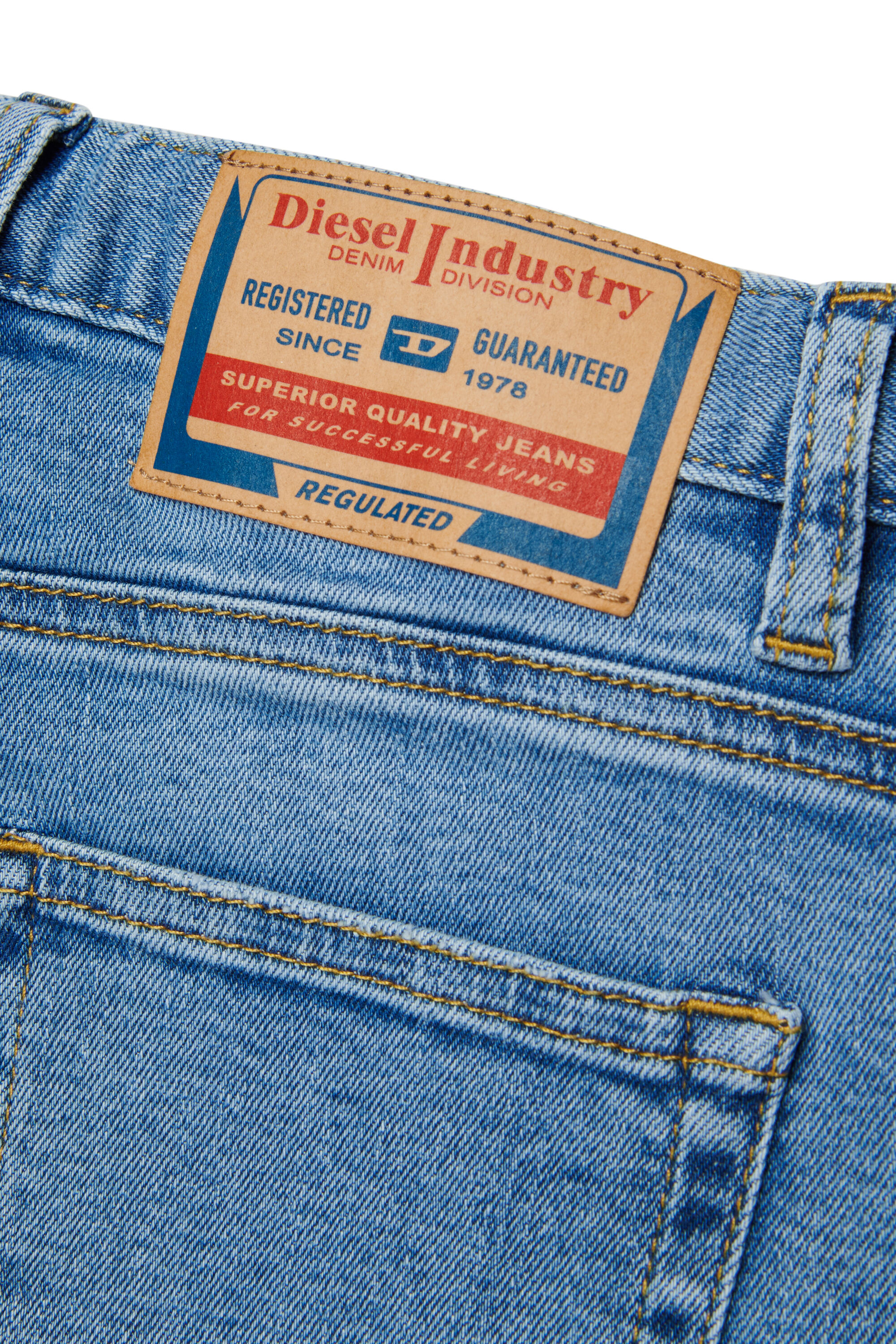 Diesel - D-ARGJX-SHORT-J, Woman's Denim shorts in treated stretch denim in Light Blue - 4