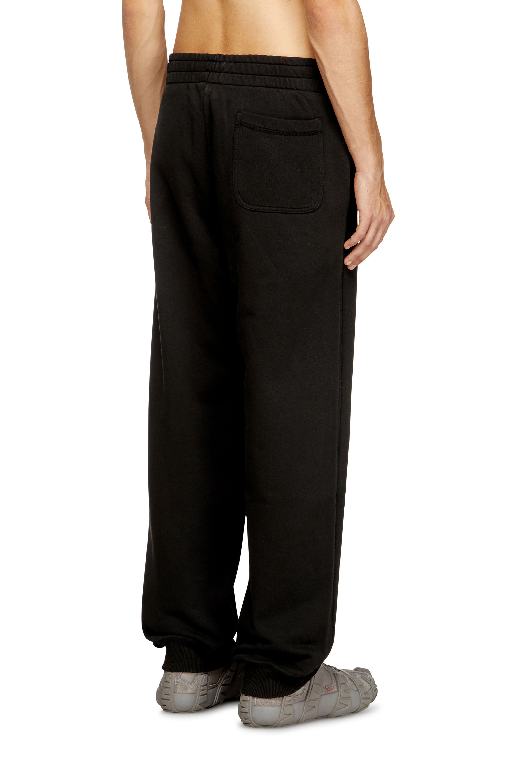 Diesel - P-MARKY-IOD, Man's Cotton sweatpants with metallic Oval D in Black - 4