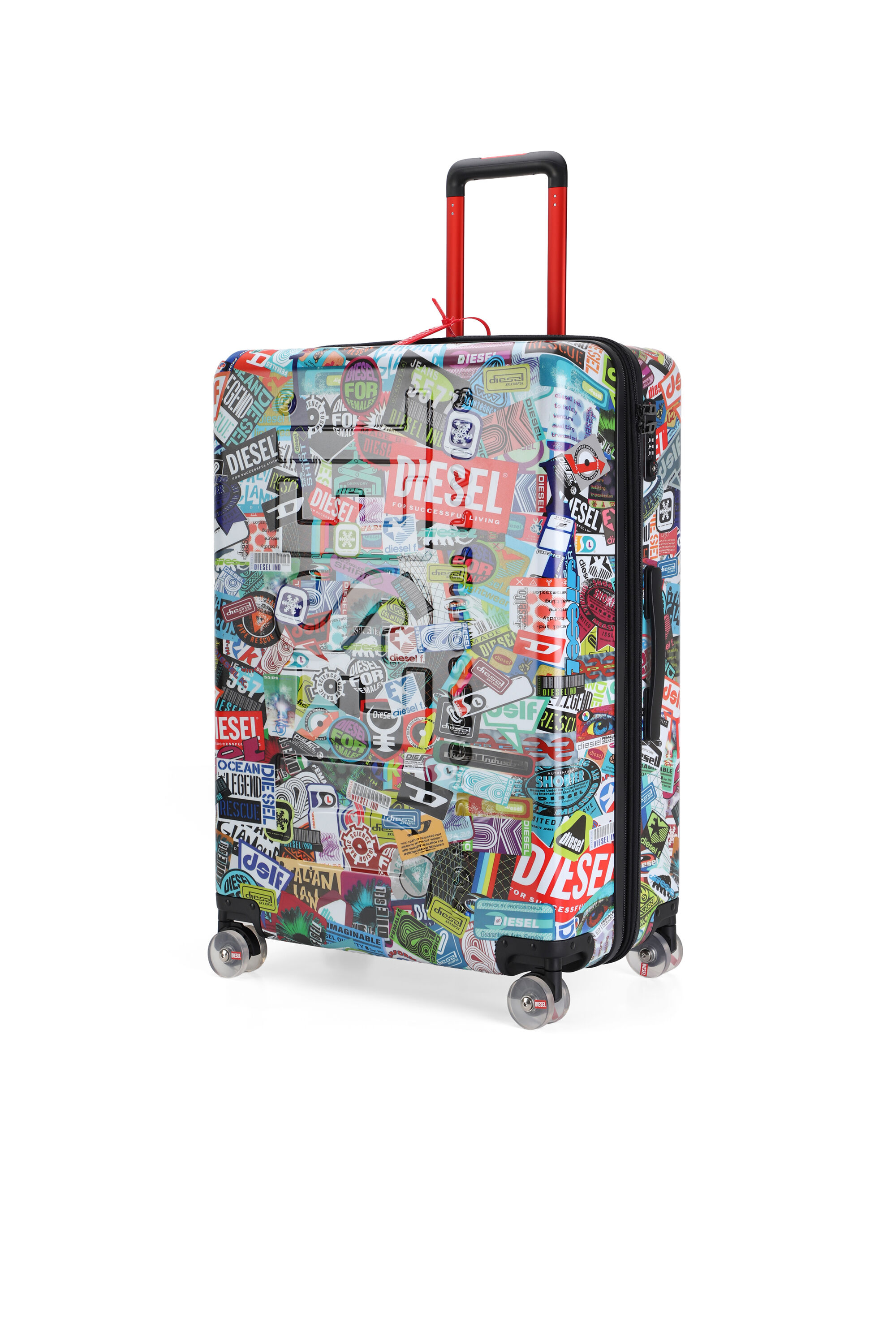 Diesel - DIESEL PC PRINTED TROLLEY-STICKERS- DSL0, Unisex's Sticker style suitcase size L in Multicolor - 5