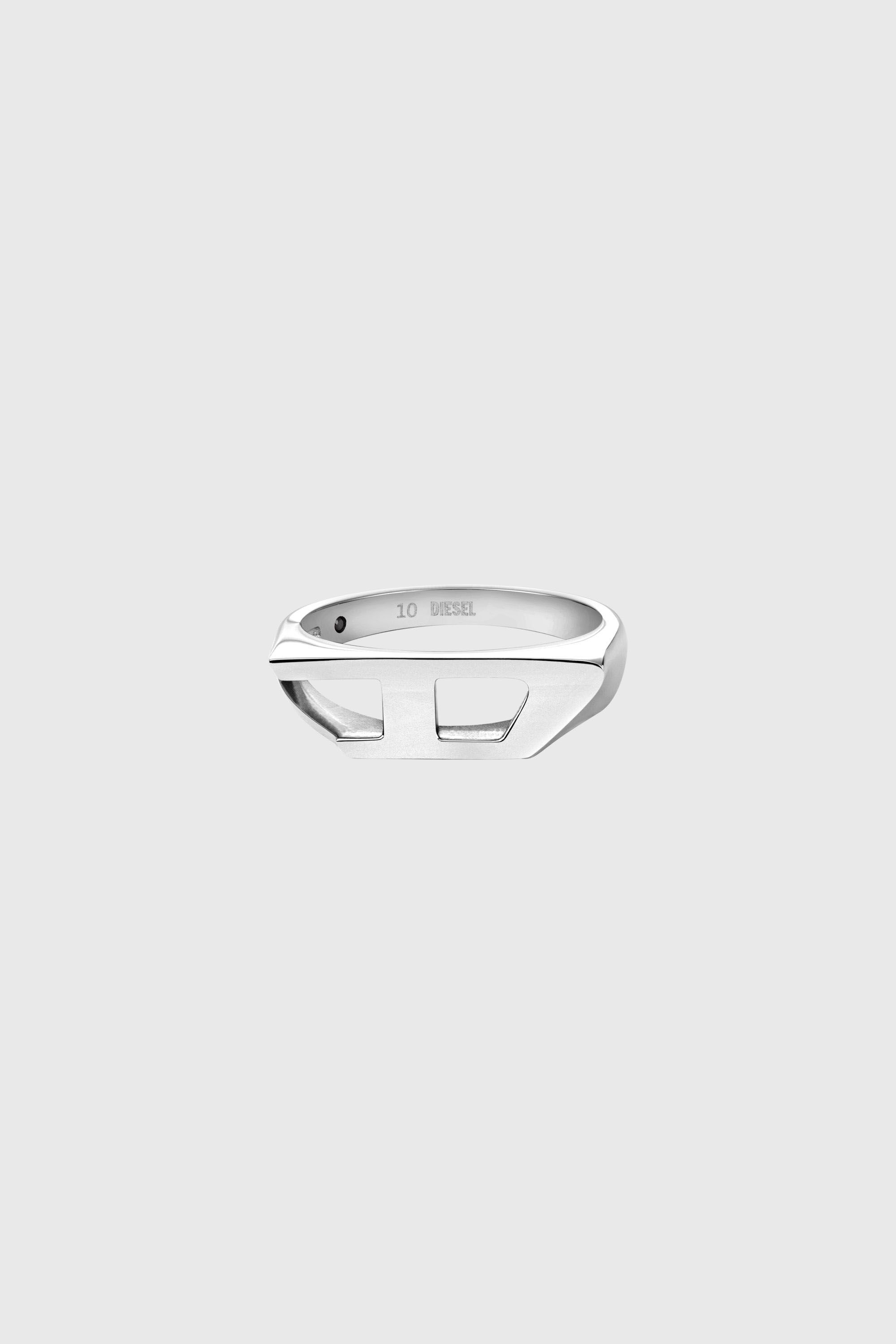Diesel - DX1638040 JEWELLERY, Unisex's Stainless steel signet ring in Silver - 2