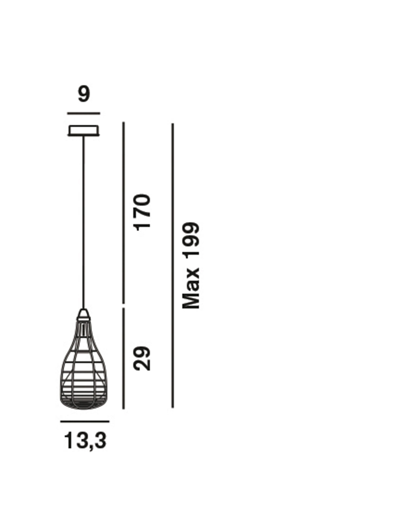 Diesel - CAGE SOSPENSIONE MIC, Unisex's Suspended lighting with decorative cage in Black - 2