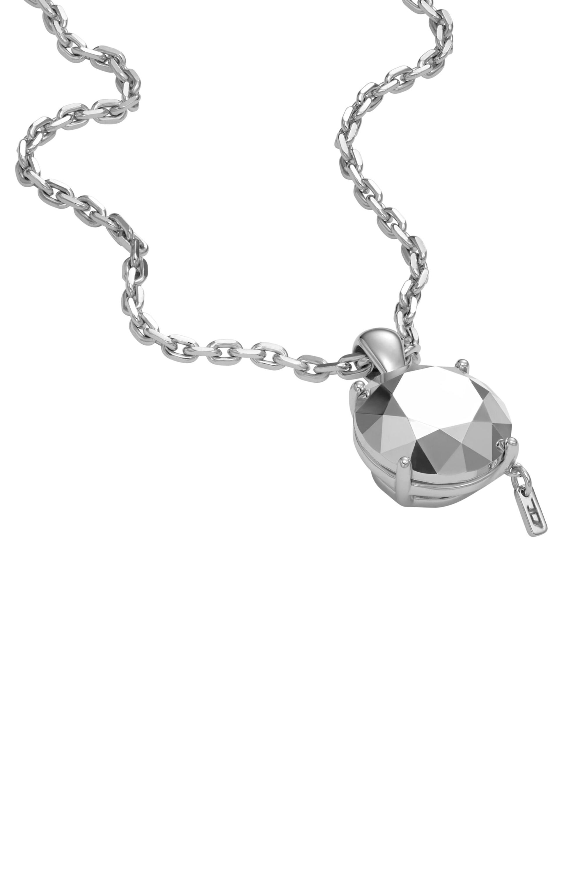 Diesel - DL1355040 JEWEL, Unisex's Sterling Silver Diamond Cut Necklace in Silver - 1