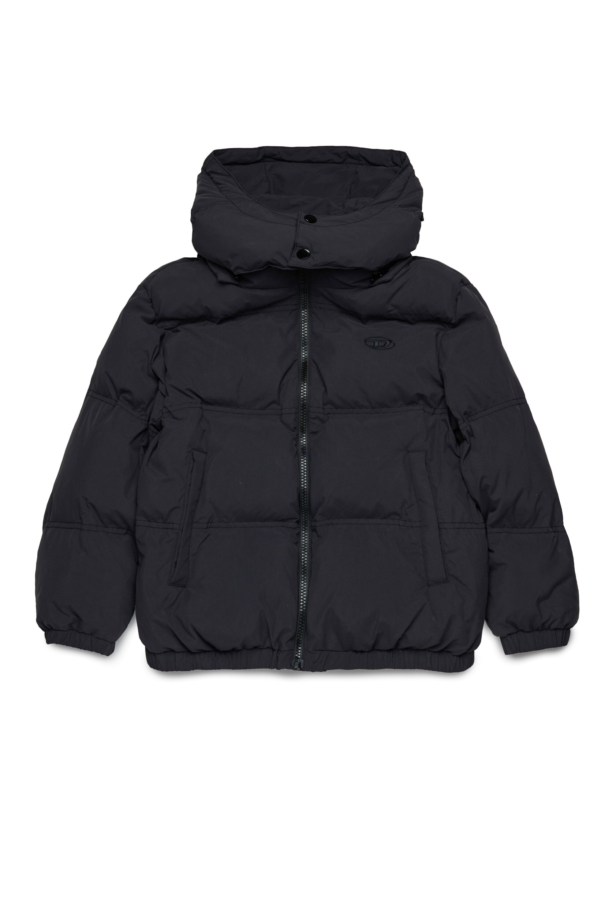 Diesel - JWRAVEEL, Unisex's Nylon jacket with hood in Black - 1