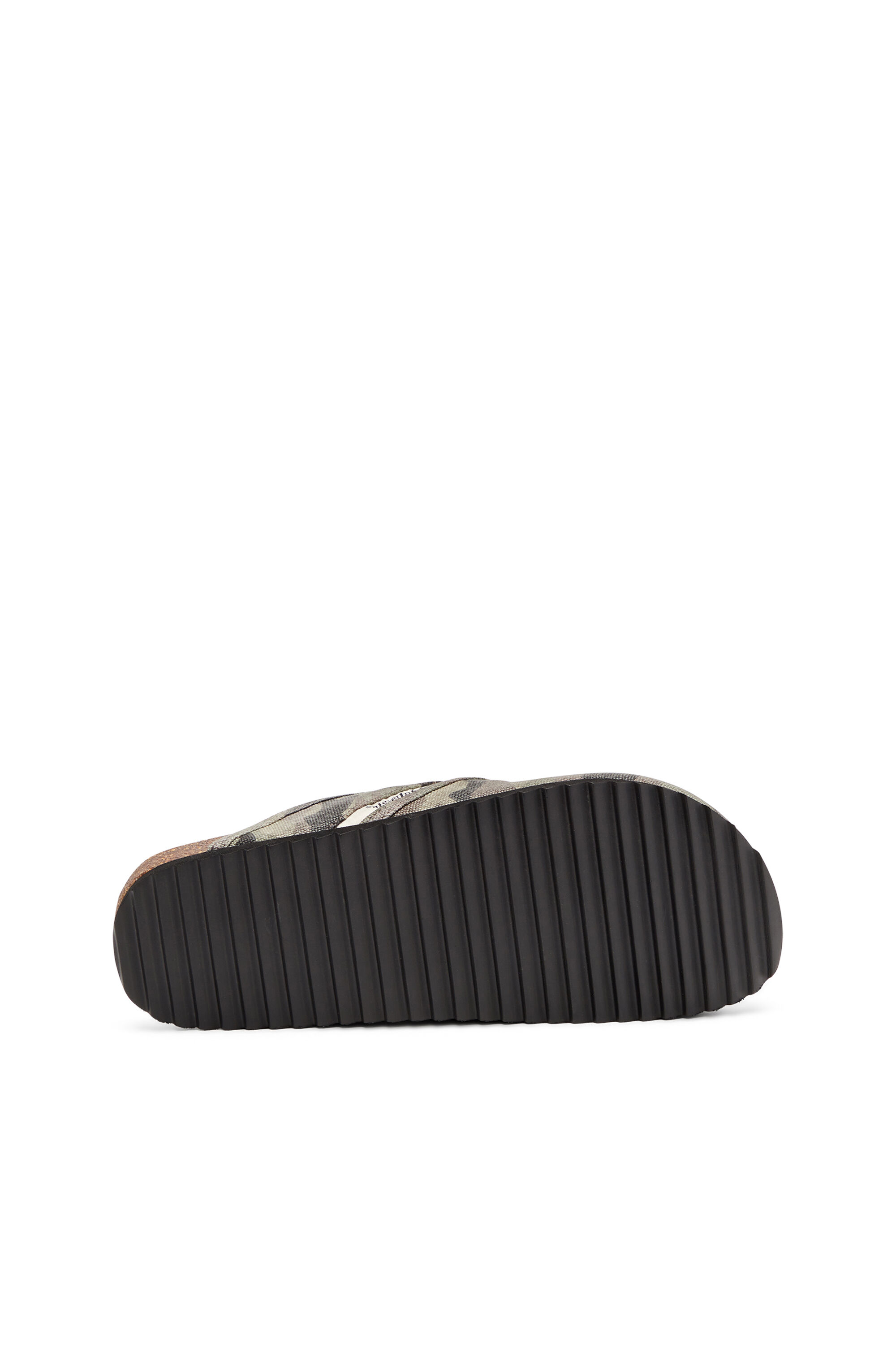 Diesel - D-WOODSTOCK SLIP-ON, Man's D-Woodstock-Camo-canvas mules in Military Green - 5