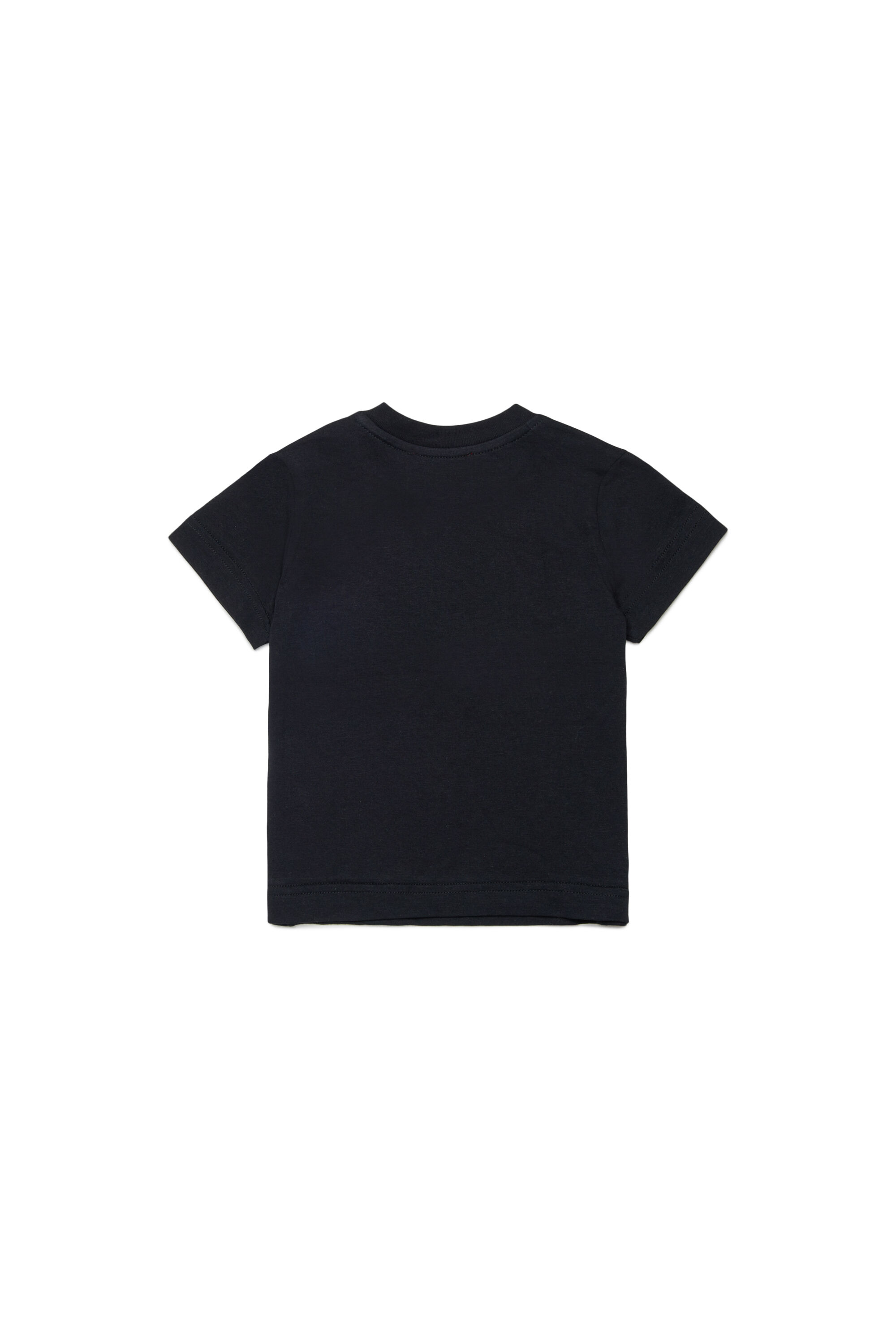 Diesel - TDIRB, Man's Cotton T-shirt with fire-effect print in Black - 2