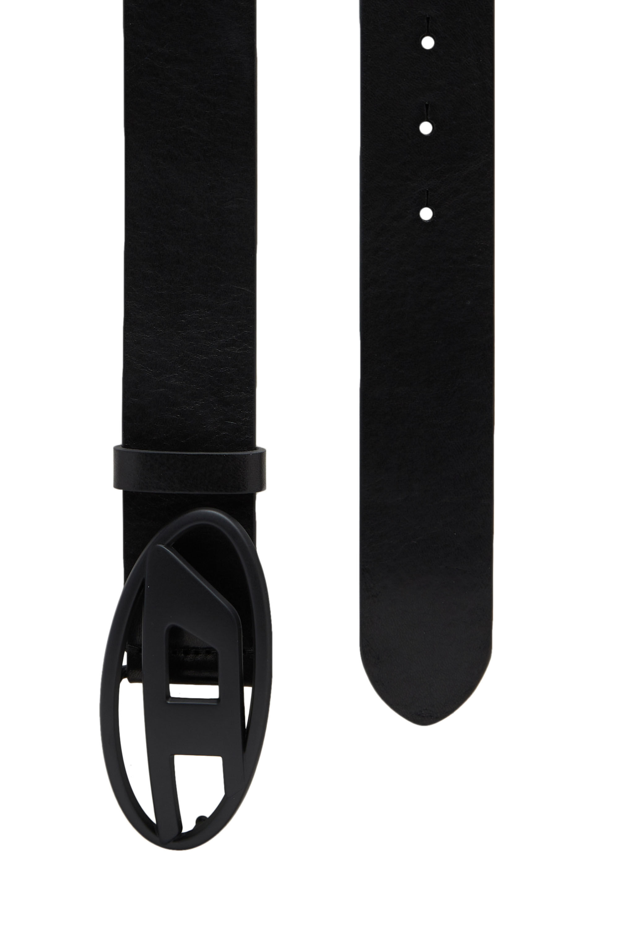 Diesel - B-1DR, Unisex's Leather belt with tonal buckle in Black - 2