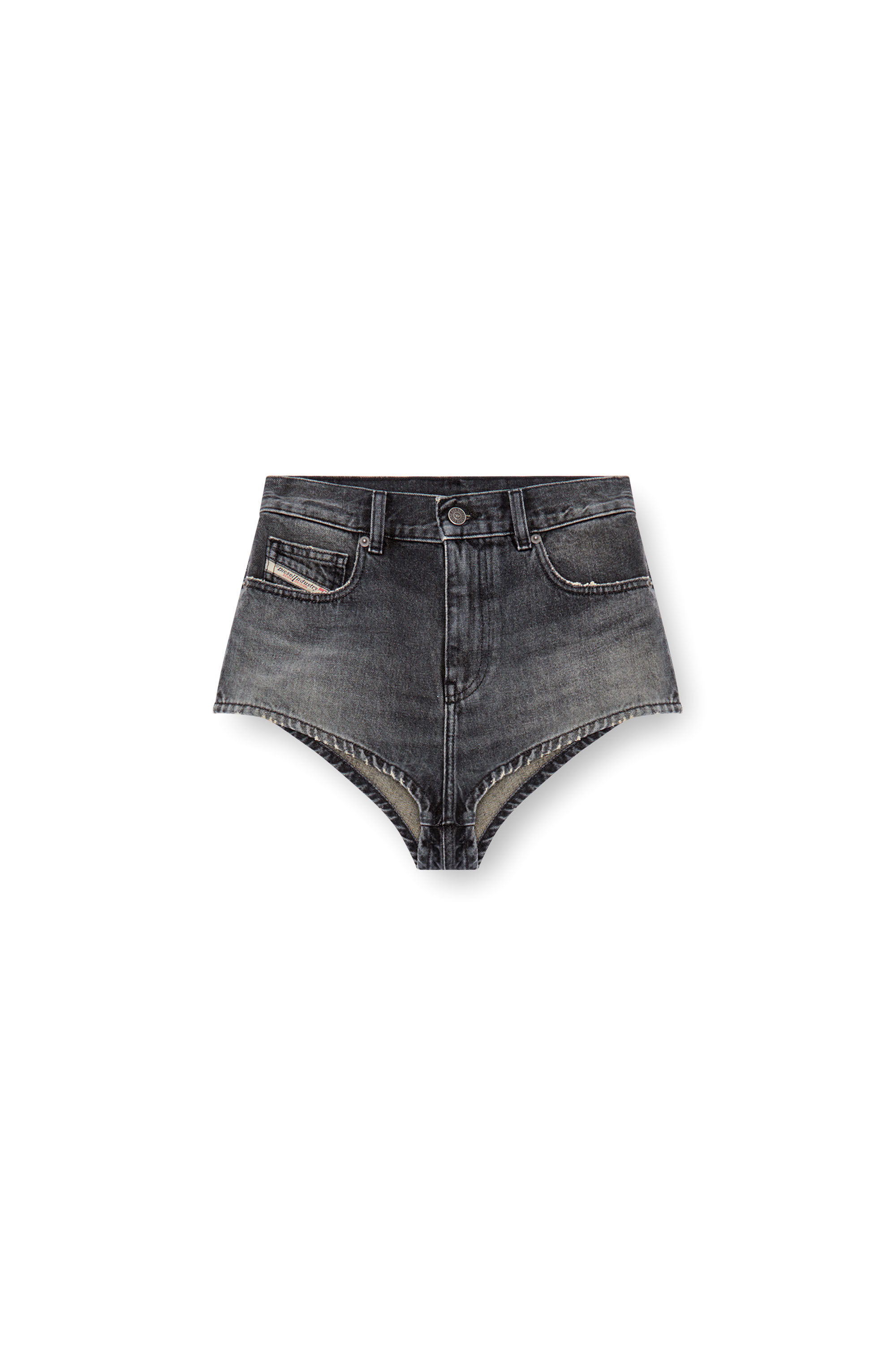 Diesel - DE-LUNAR, Woman's Hotpants in denim in Black - 2