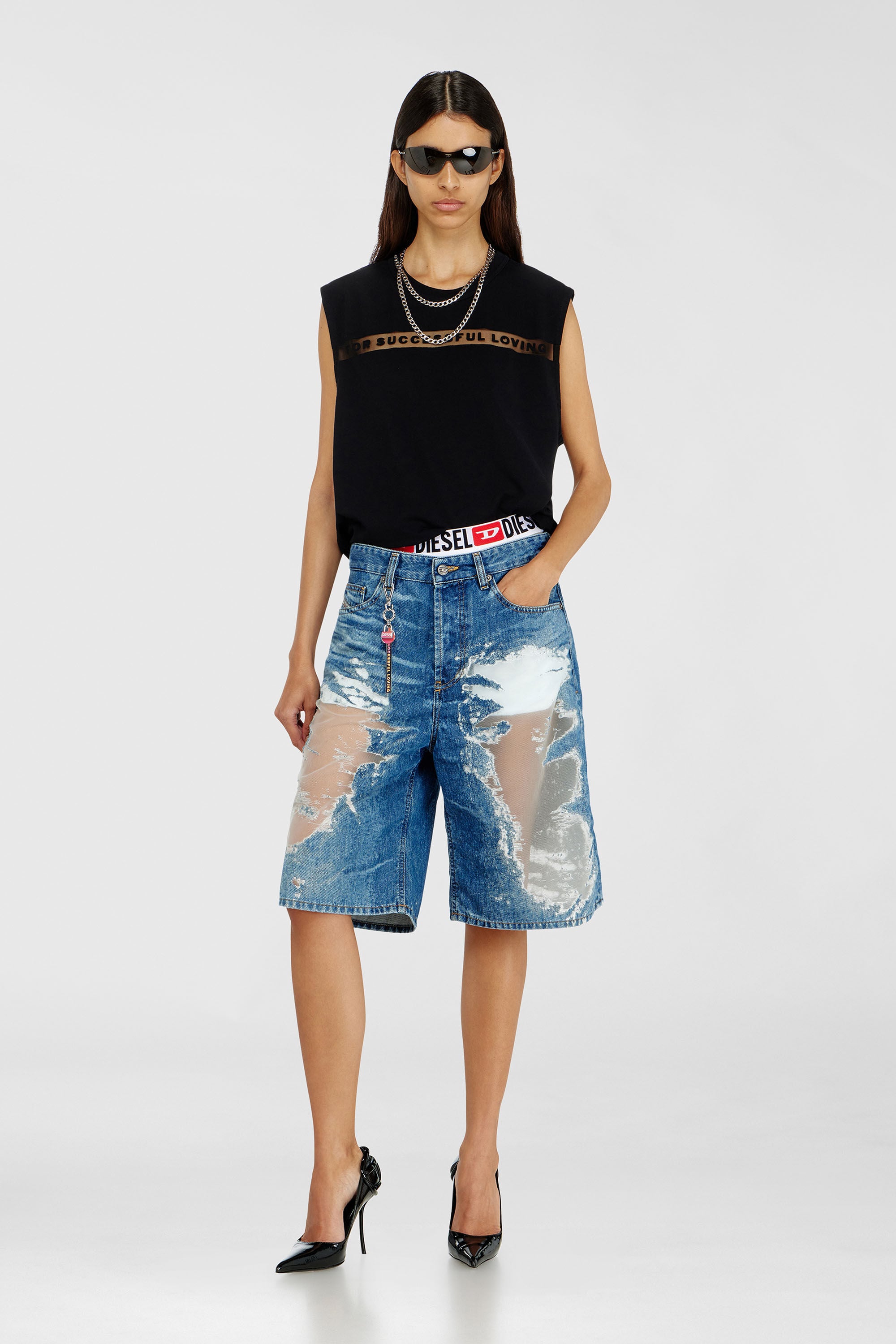 Diesel - PR-T-NORM-BISC-MATI-R, Unisex's Tank top with For Successful Loving logo in Black - 7