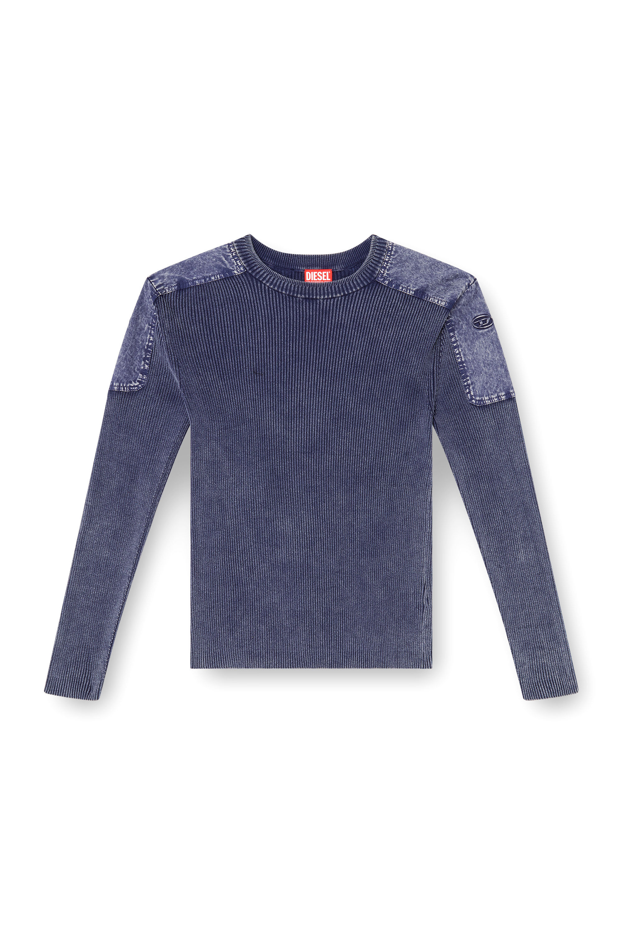 Diesel - K-MARTIN, Man's Jumper with contrast shoulder panels in null - 2