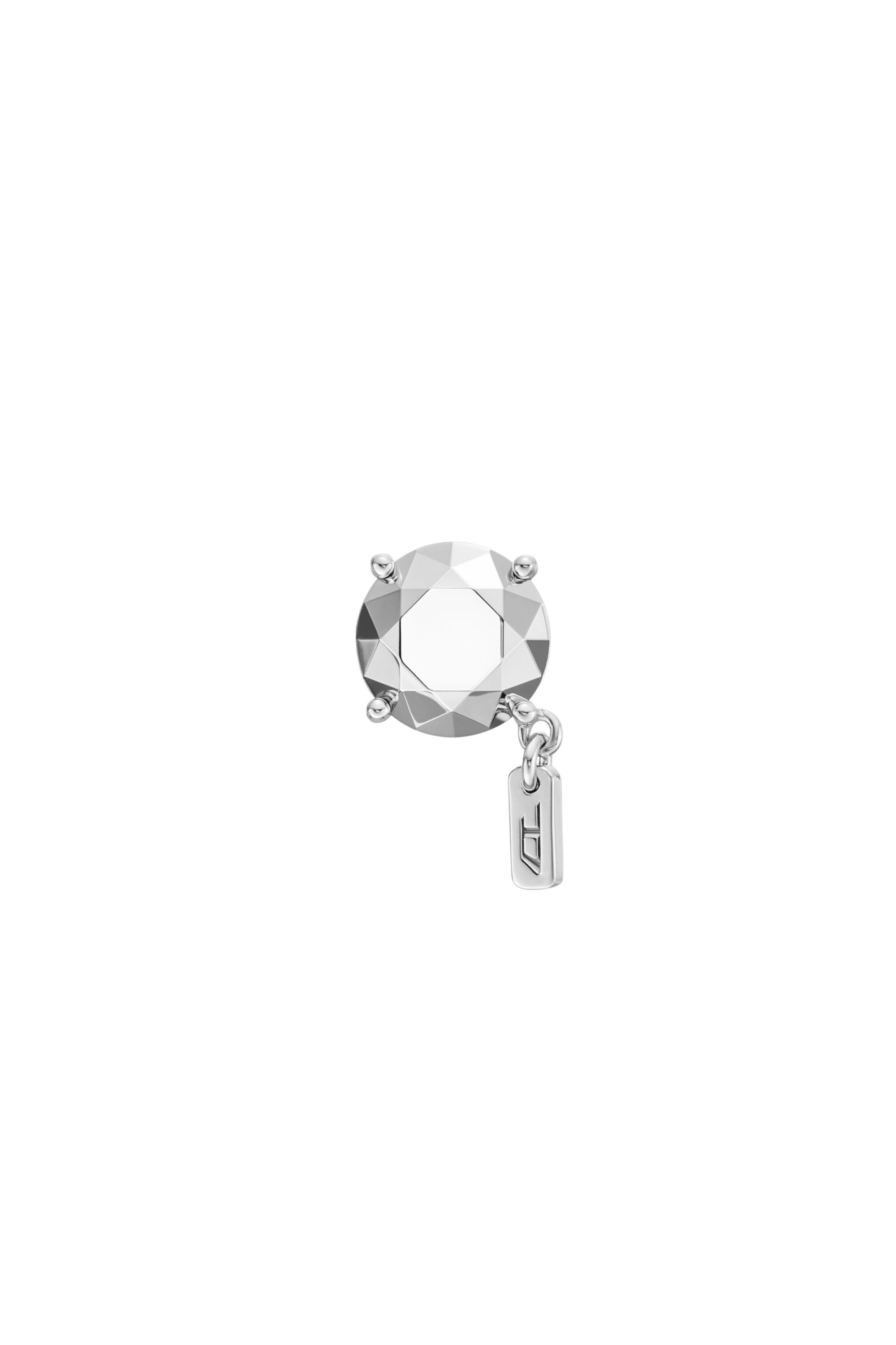 Diesel - DL1352040 JEWEL, Unisex's Diamond Cut Sterling Silver Stud Earring in Silver - 1