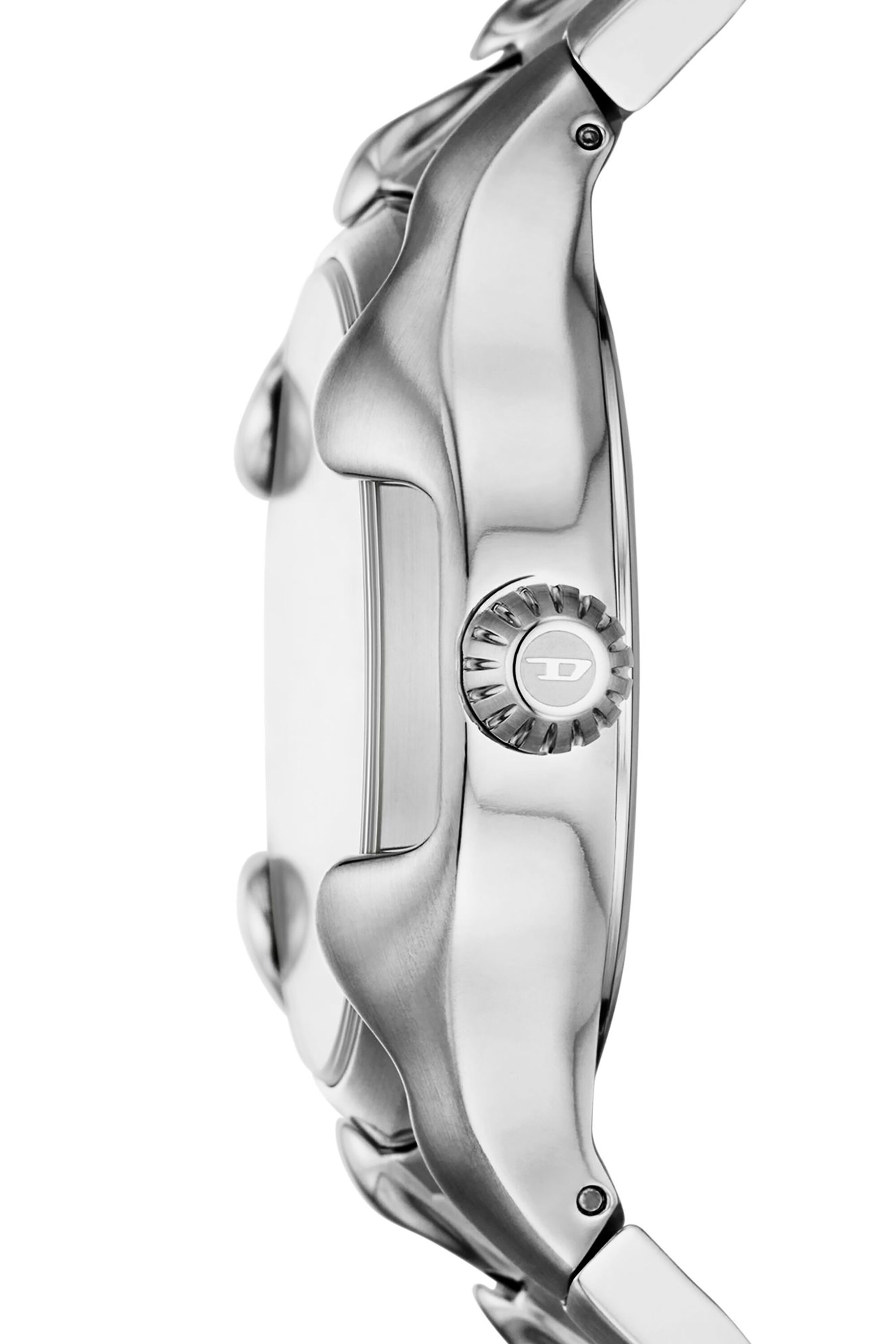 DIESEL 時計 Dz2185 Men's Vert Three-Hand Date Stainless Steel Watch | Silver