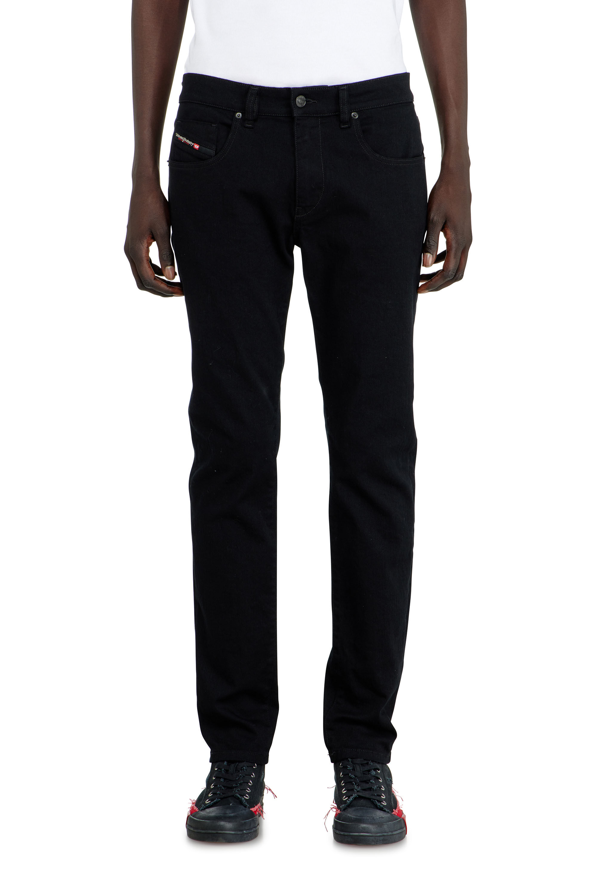 Diesel - Man's Slim Jeans 2019 D-Strukt 069YP, Black/Dark grey - 4