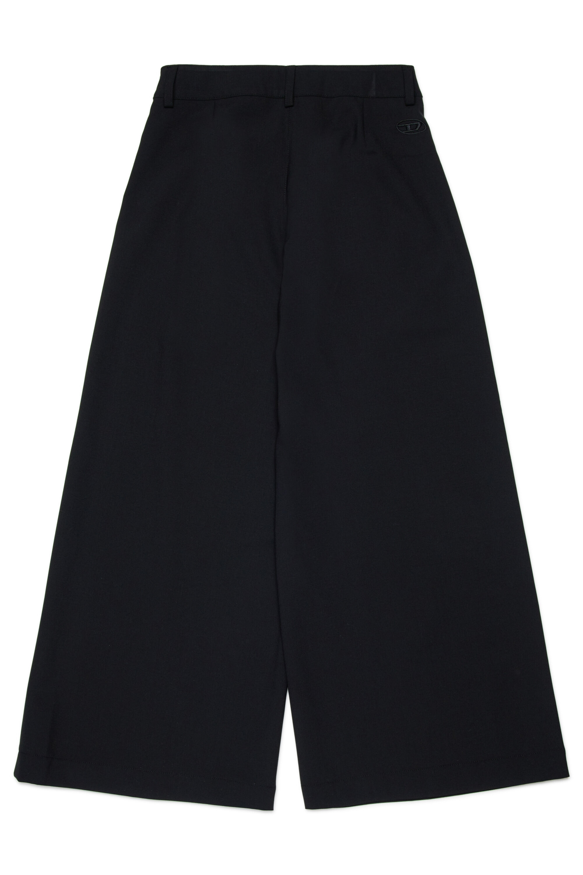 Diesel - PACLYN, Woman's Wide-leg pants in coated technical wool in Black - 2