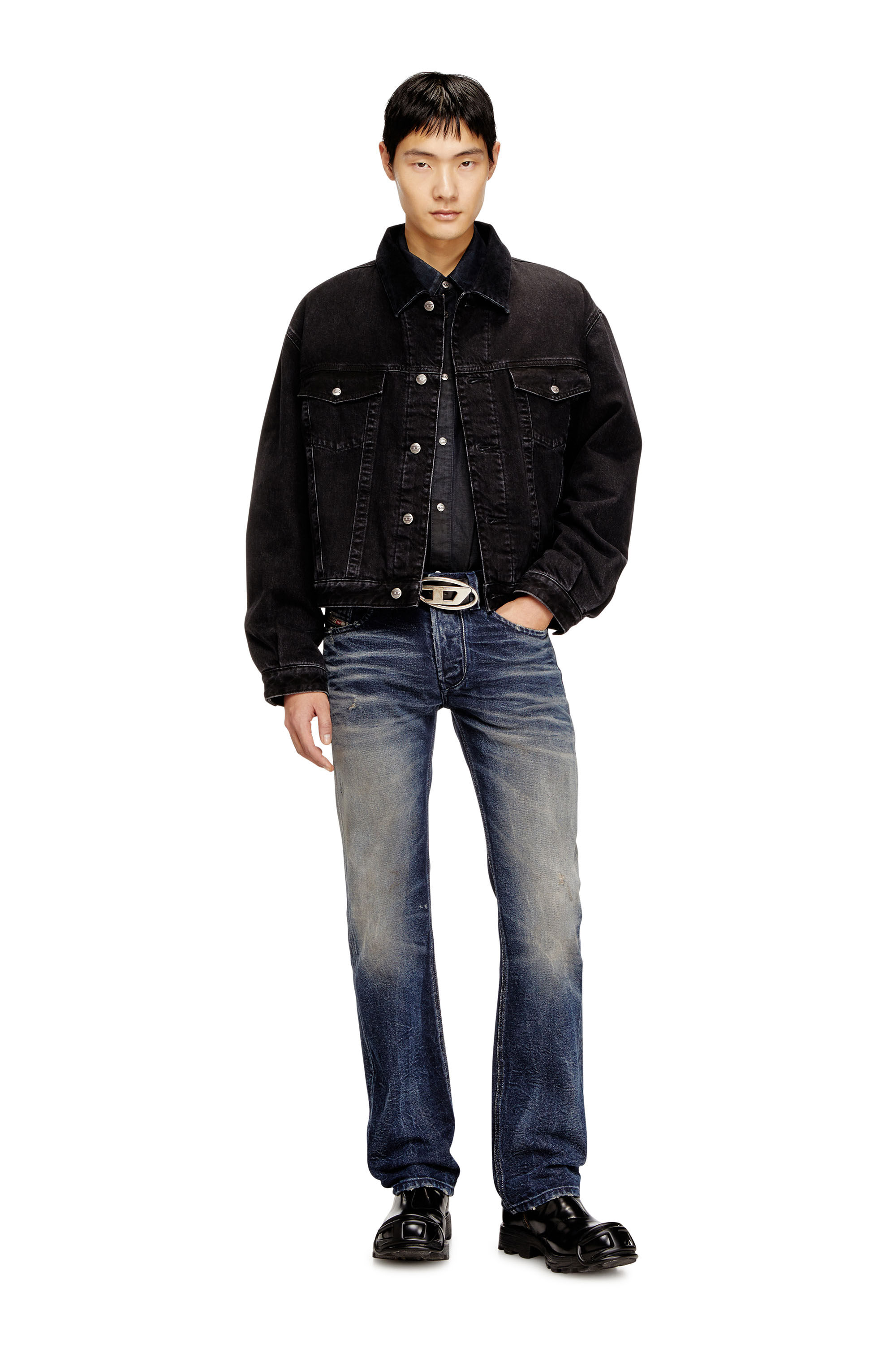 Diesel - Man's Regular Jeans 1985 Larkee 09N57, Dark Blue - 1