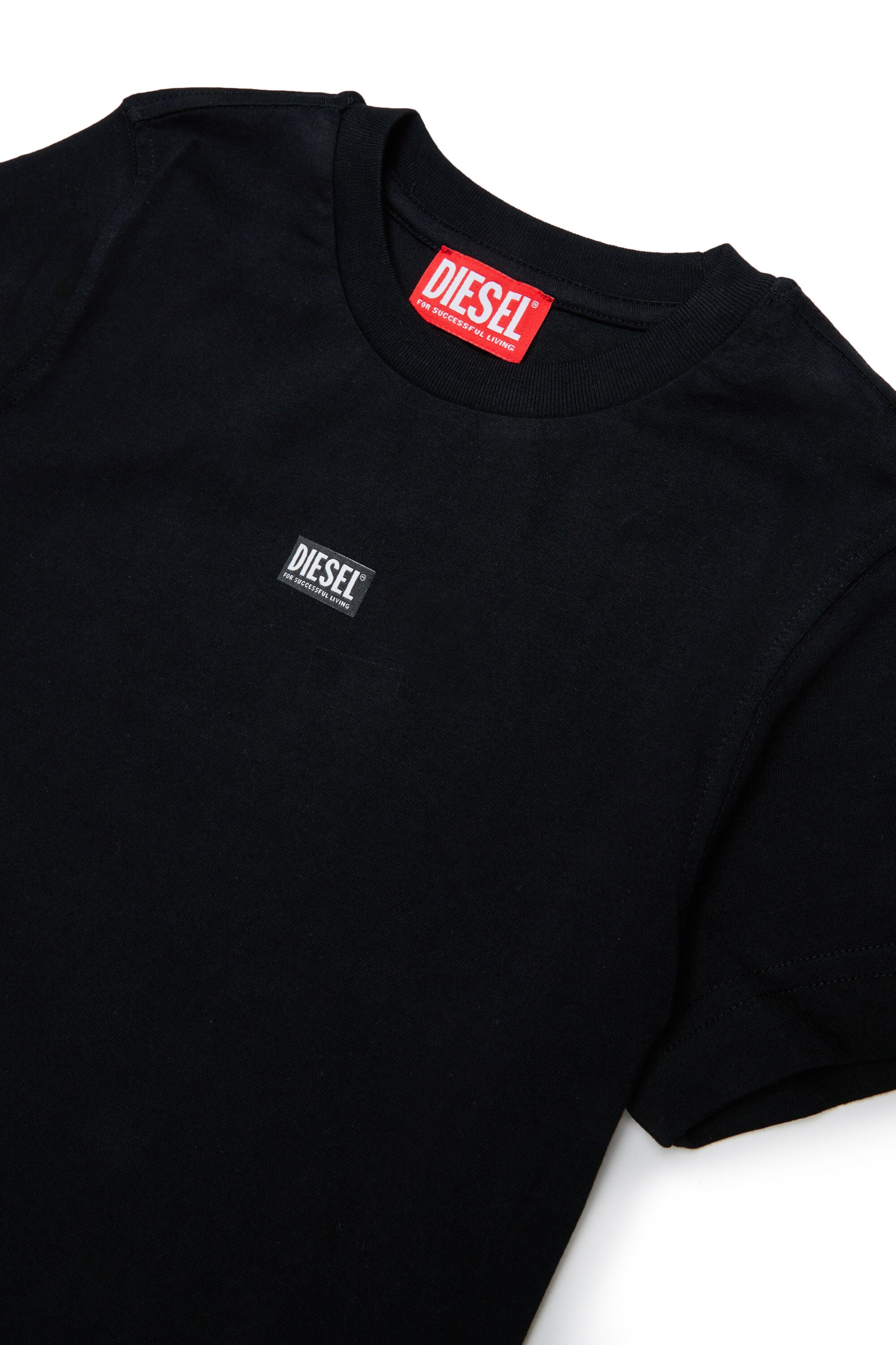 Diesel - TJUSTR7, Man's Cotton T-shirt with small Biscotto logo in Black - 3