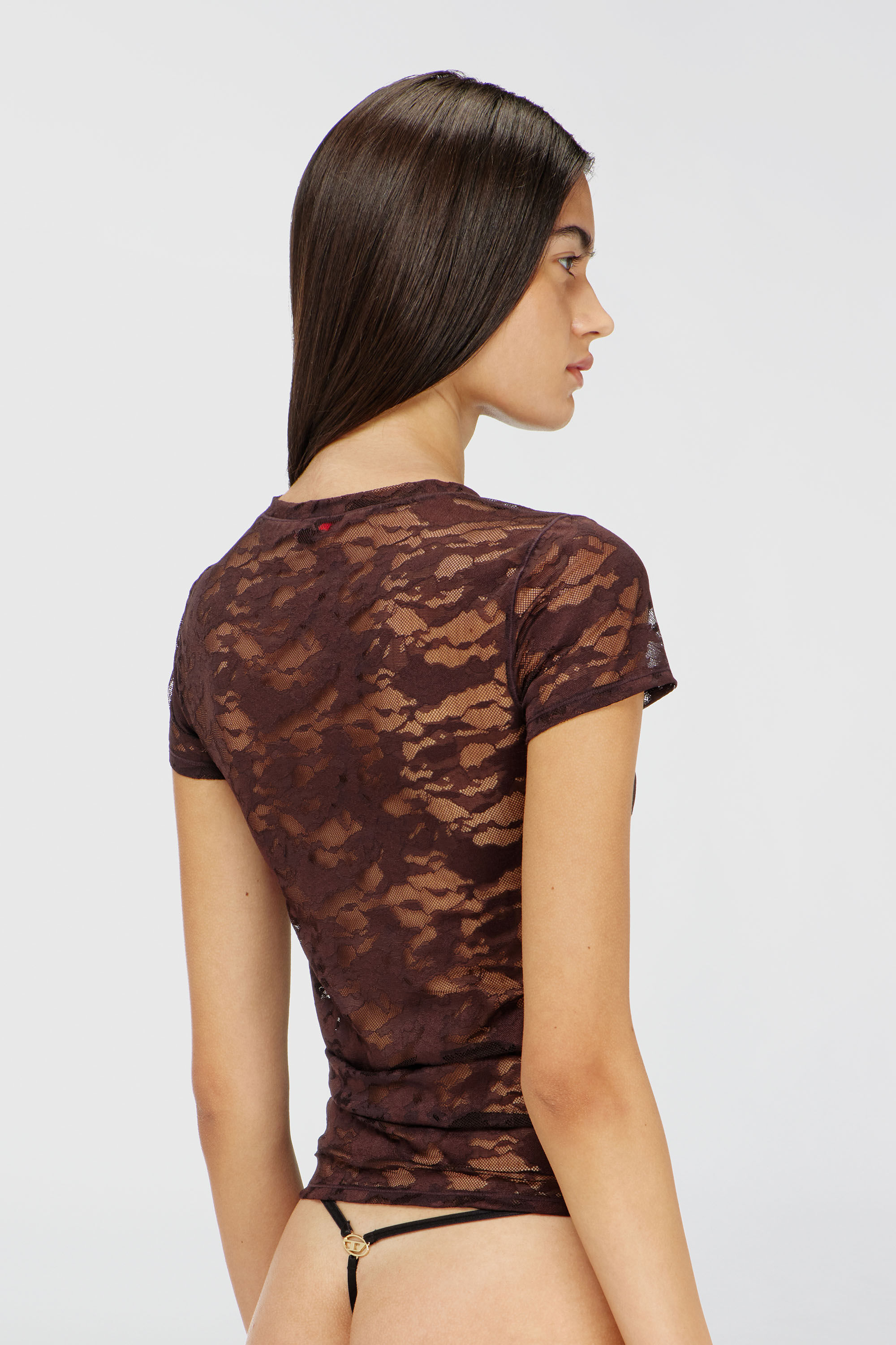 Diesel - KASIA-UTLT, Woman's Camo lace T-shirt in null - 3