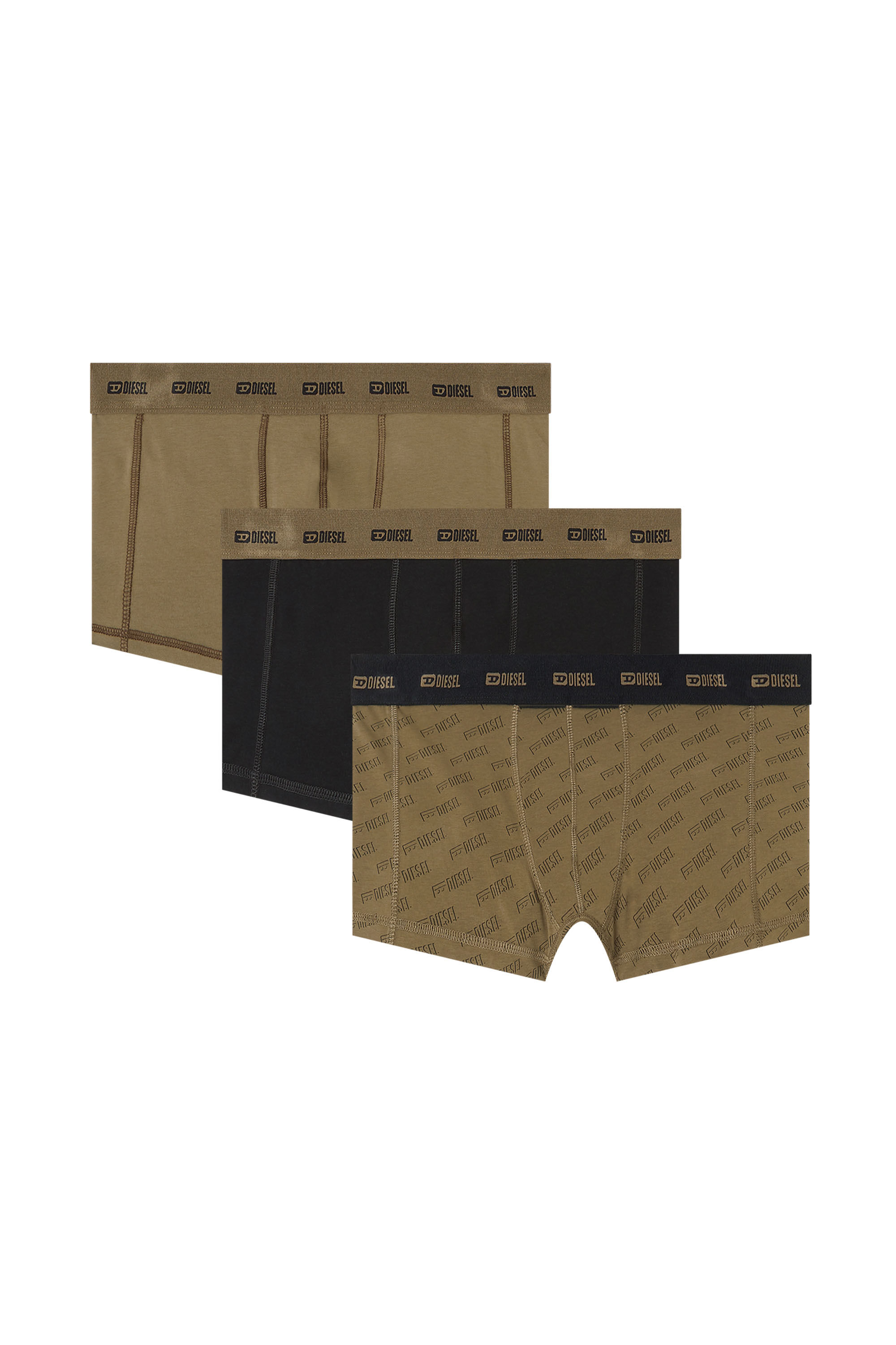 Diesel - DAMIEN-UTLT-3PACK, Man's 3-pack boxer briefs with stylised logo in Military Green - 2