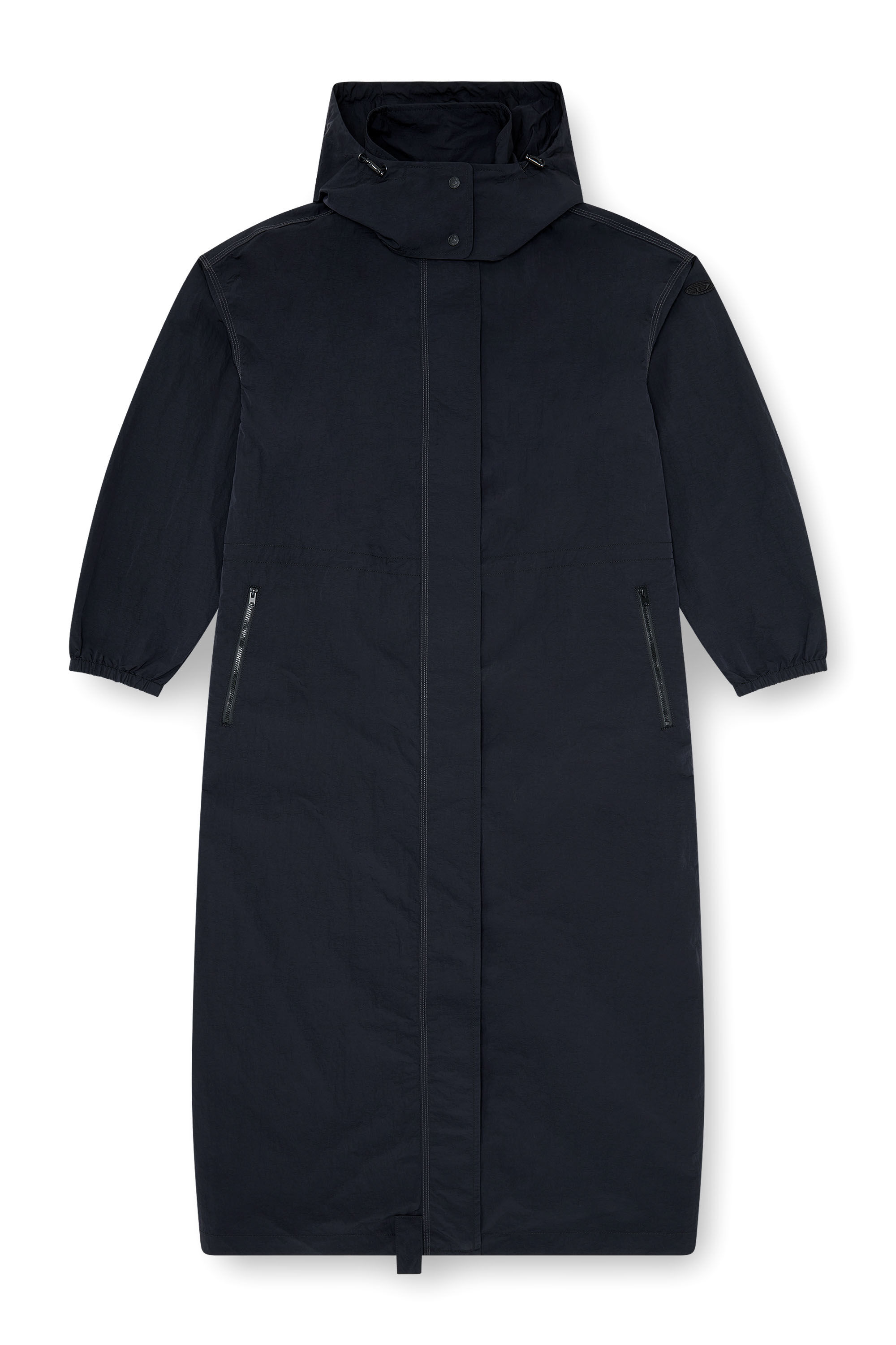 Diesel - G-ASTER-T1, Woman's Nylon trench coat with detachable hood in null - 2