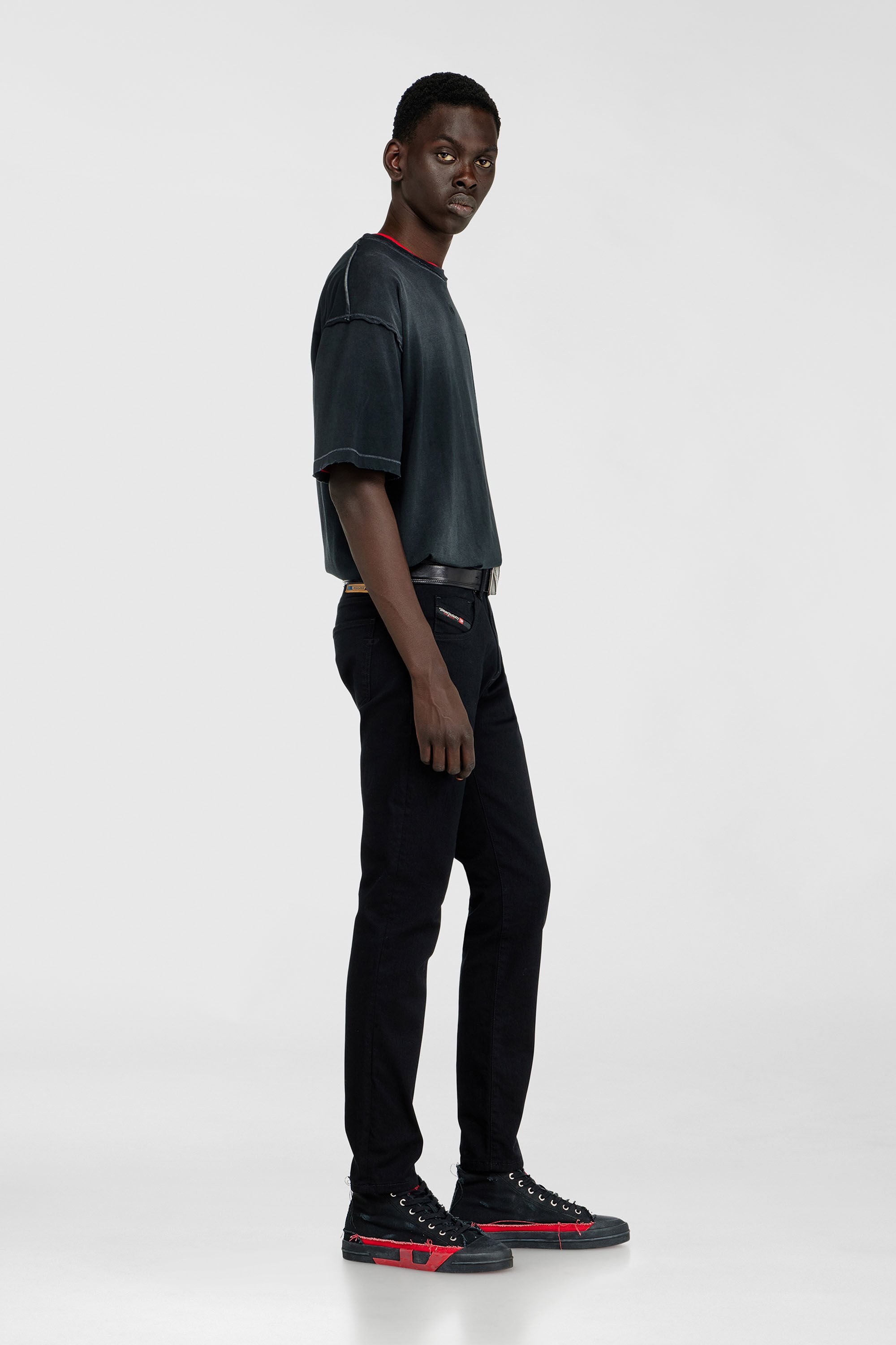 Diesel - Man's Slim Jeans 2019 D-Strukt 069YP, Black/Dark grey - 2