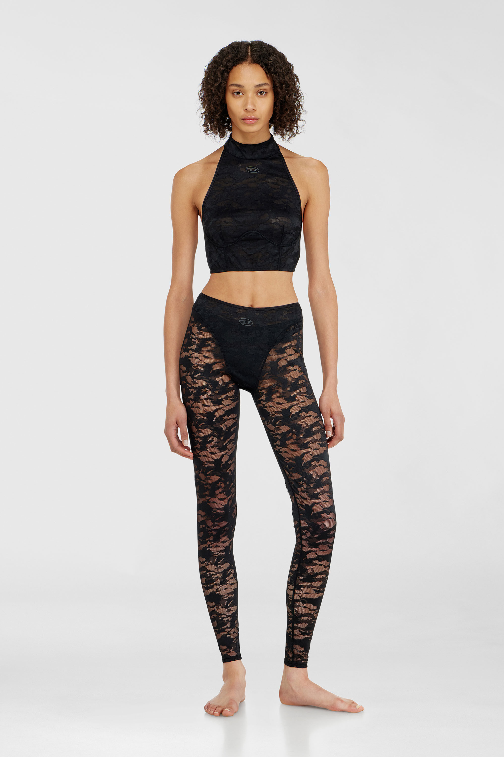 Diesel - MARCIA-UTLT, Woman's Lace bralette with halter neck in Black - 1