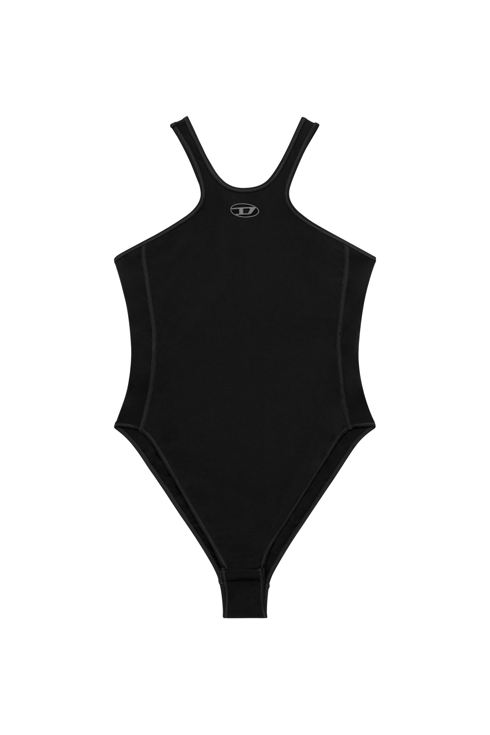 Diesel - CHRISTIE-UTLT, Woman's Stretch bodysuit with Oval D detail in Black - 2