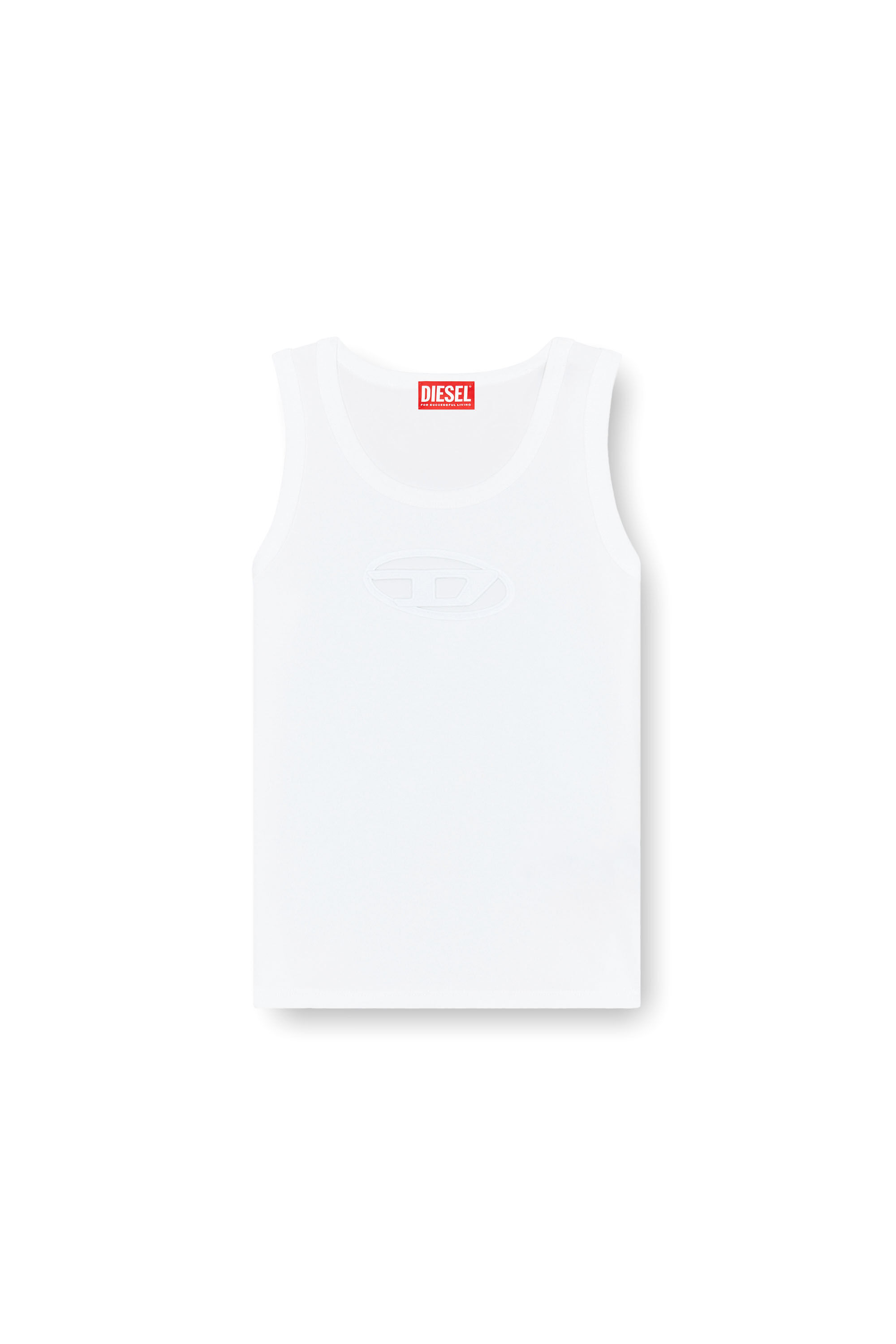 Diesel - T-LYNYS-OD, Woman's Tank top with cut-out Oval D logo in White - 2