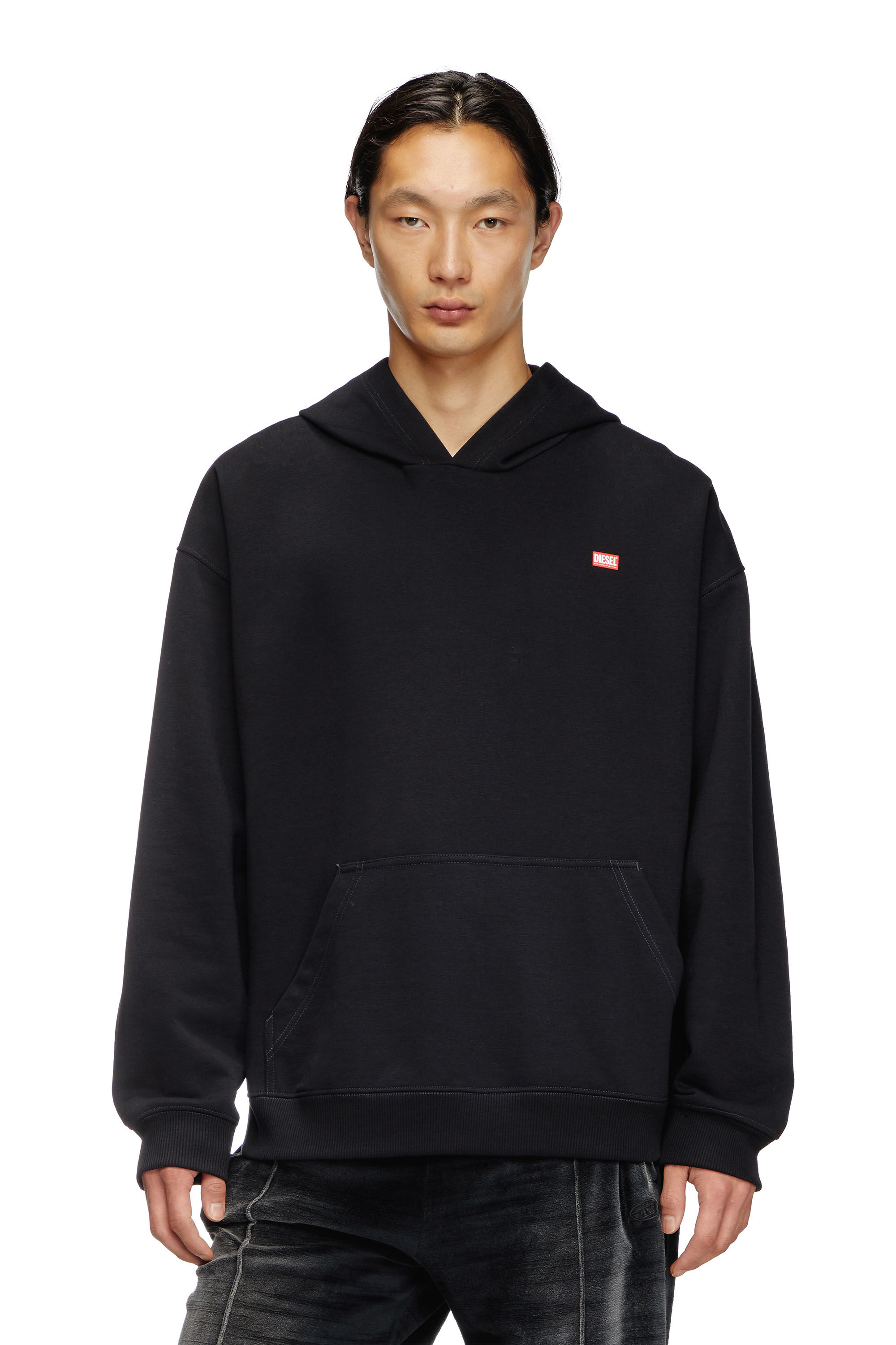 Diesel - S-BOXT-HOOD-R11, Man's Hoodie with runway set print in Black - 3