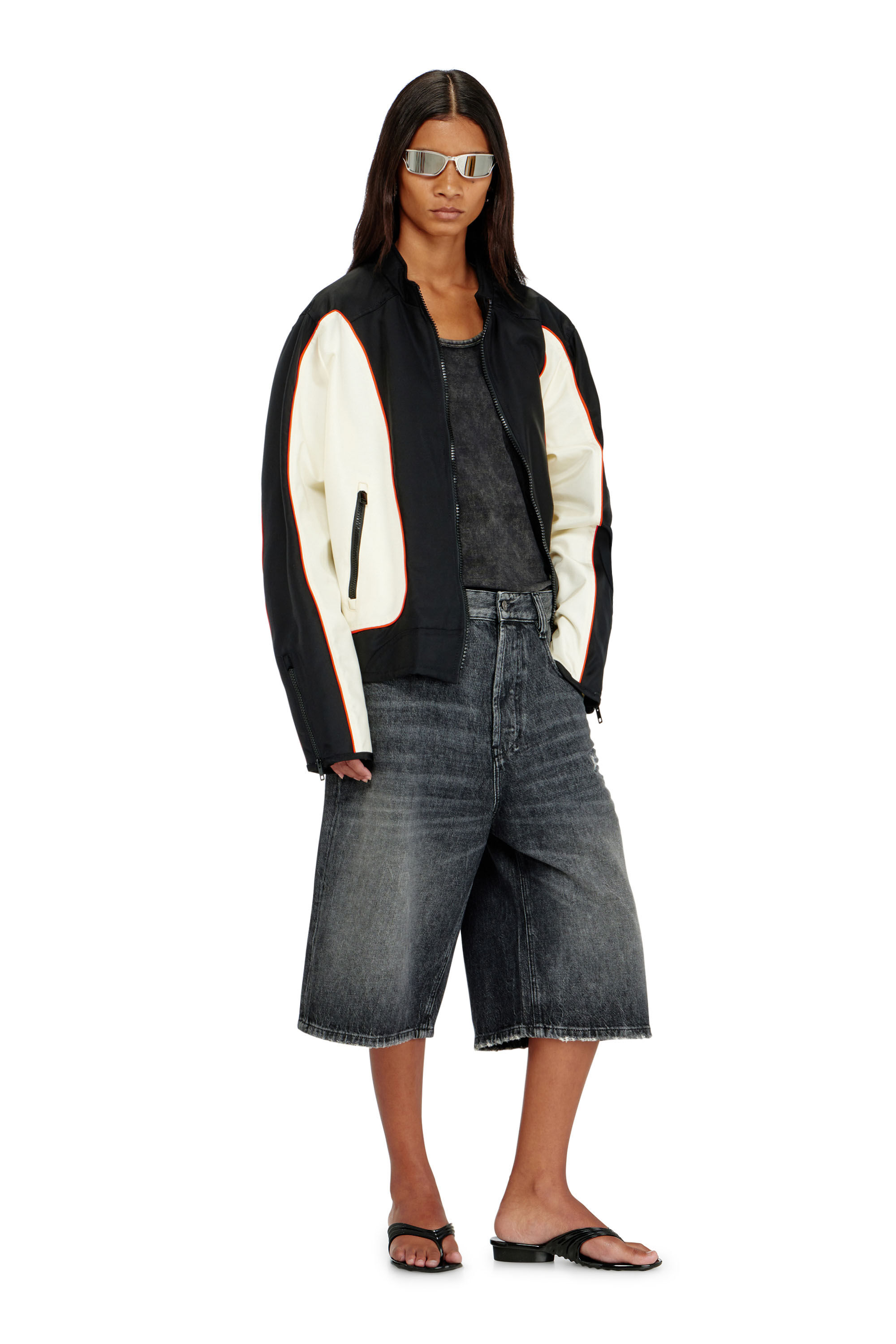 Diesel - MELISSA QUANTUM THONG, Woman's Sculptural flip-flops in Melflex&reg; in Black - 1