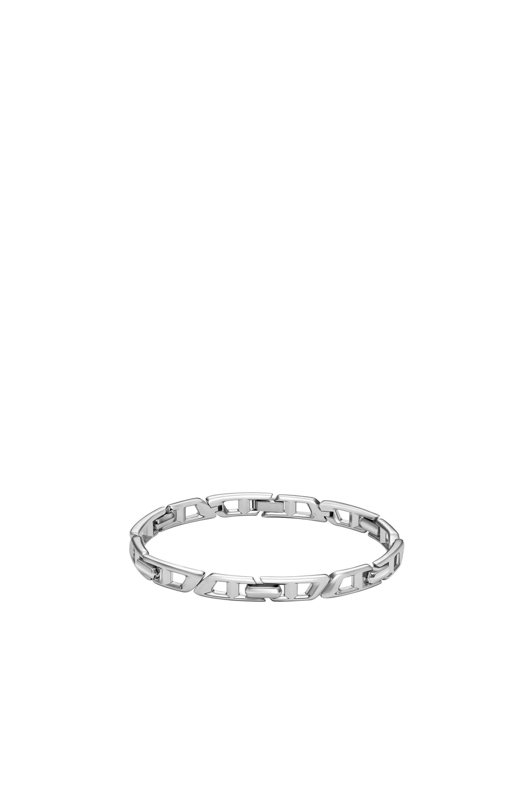 Diesel - DL1350040 JEWEL, Unisex's Sterling Silver D Logo Link Bracelet in Silver - 1