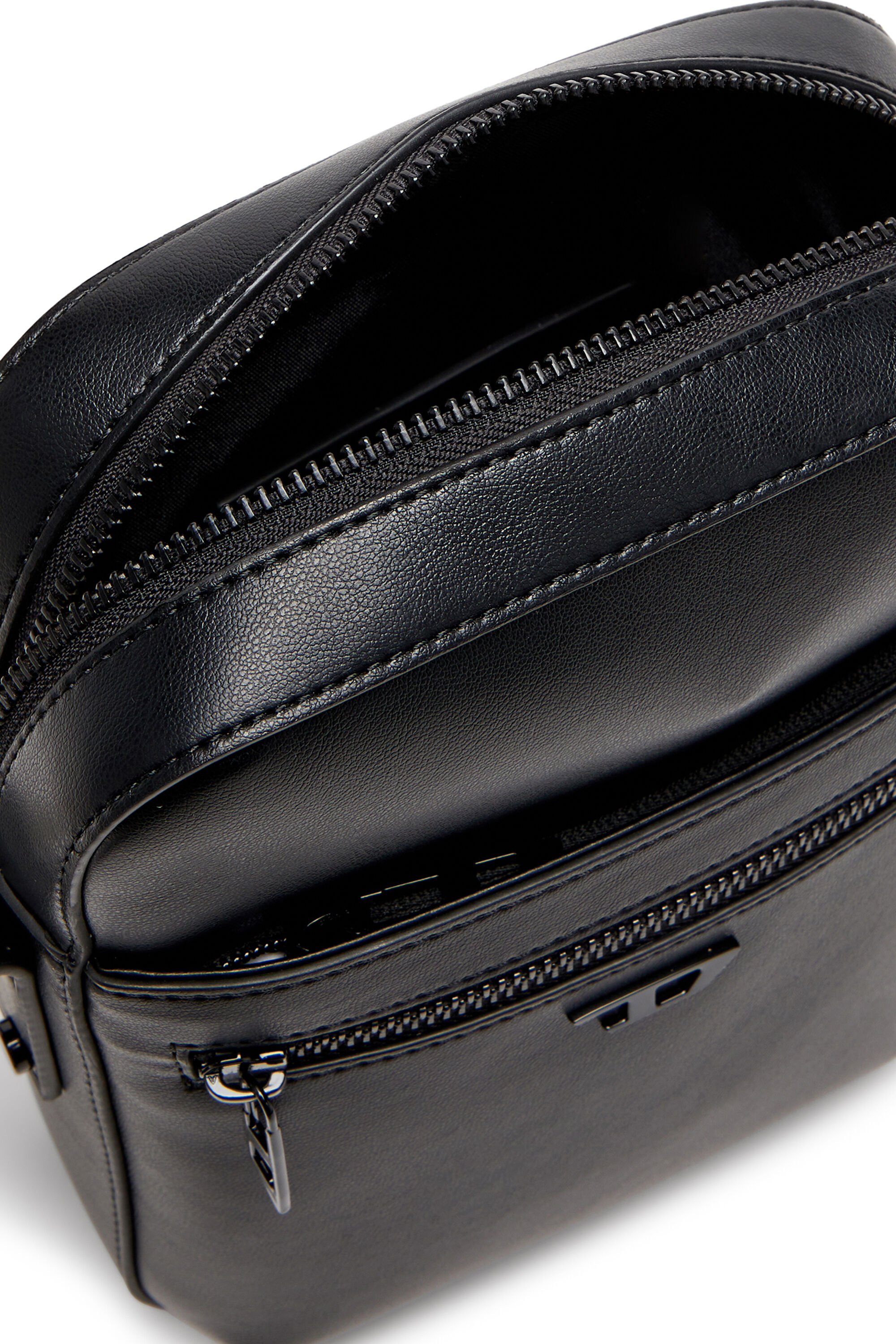 Diesel - RIVET-D CROSSBODY, Man's Rivet-D - Crossbody bag in PU with rivet details in Black - 3