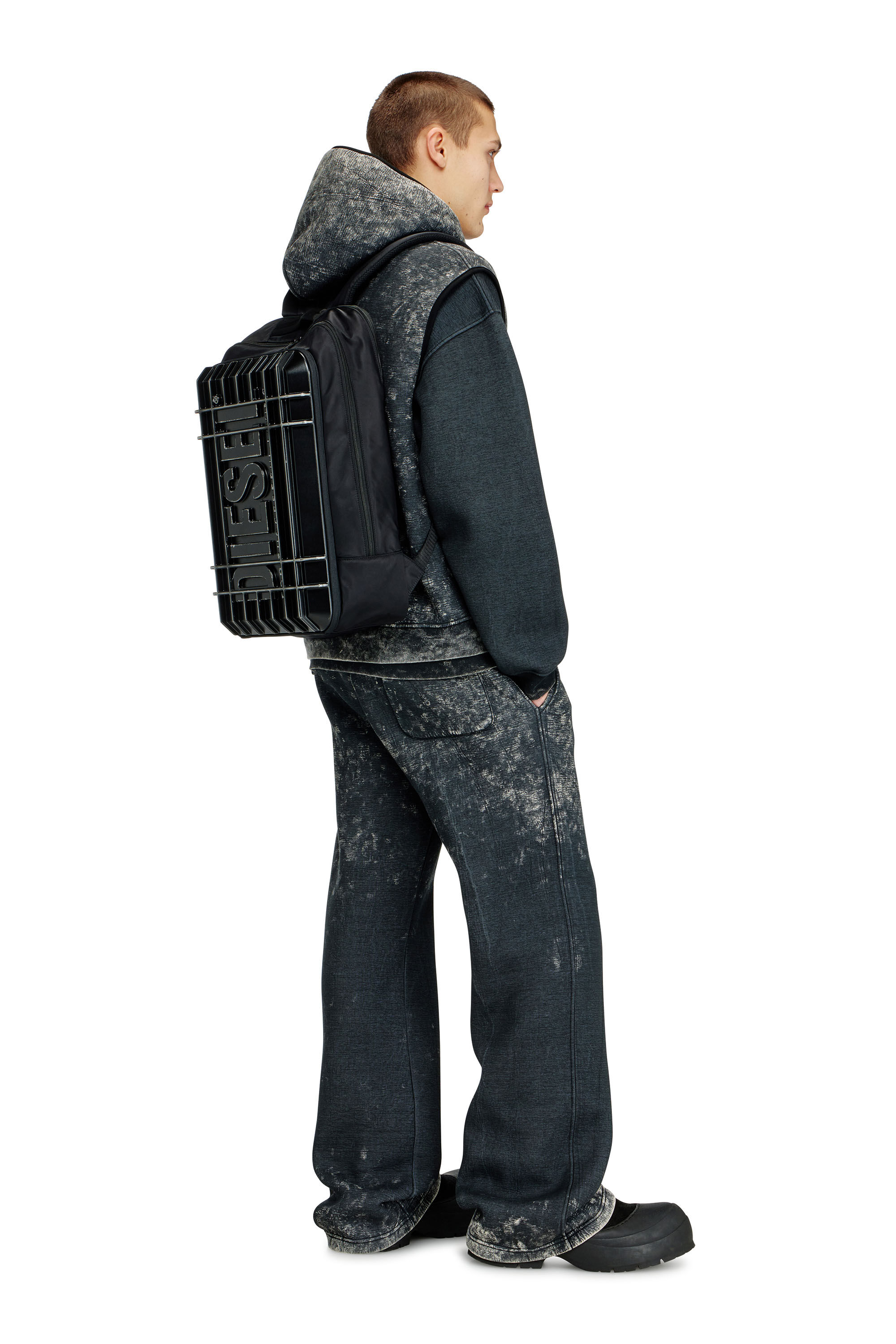 Diesel - DIESEL PC STRONG IMAGE BACKPACK- DSB005, Unisex's Rugged travel backpack in Black - 1