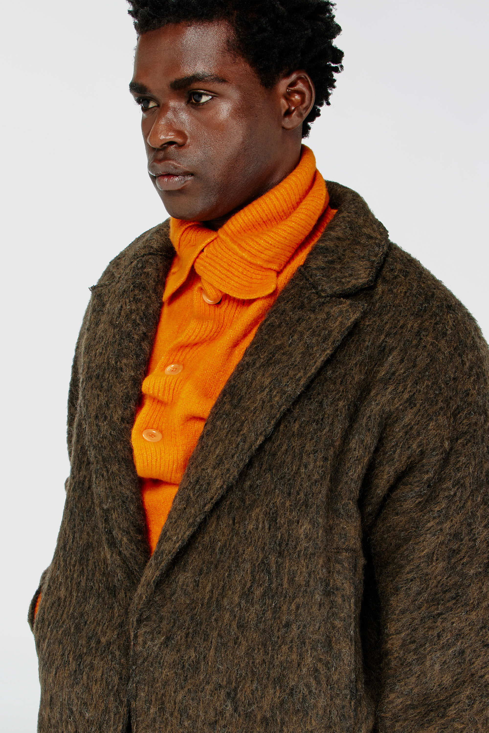 Diesel - W-HULL, Man's Coat in wool and alpaca blend in null - 5