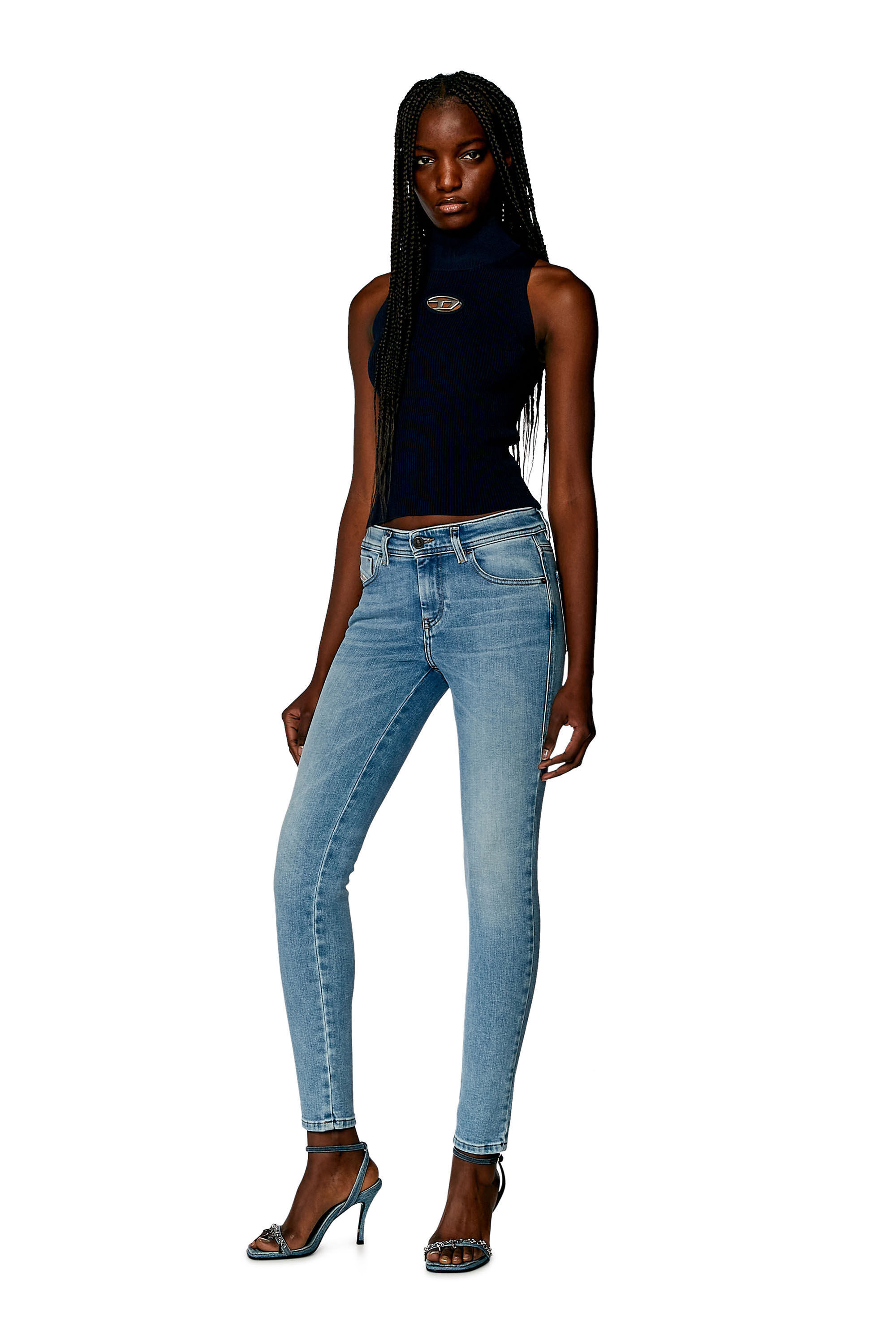 Women's Skinny Jeans | Light Blue | Diesel 2017 Slandy