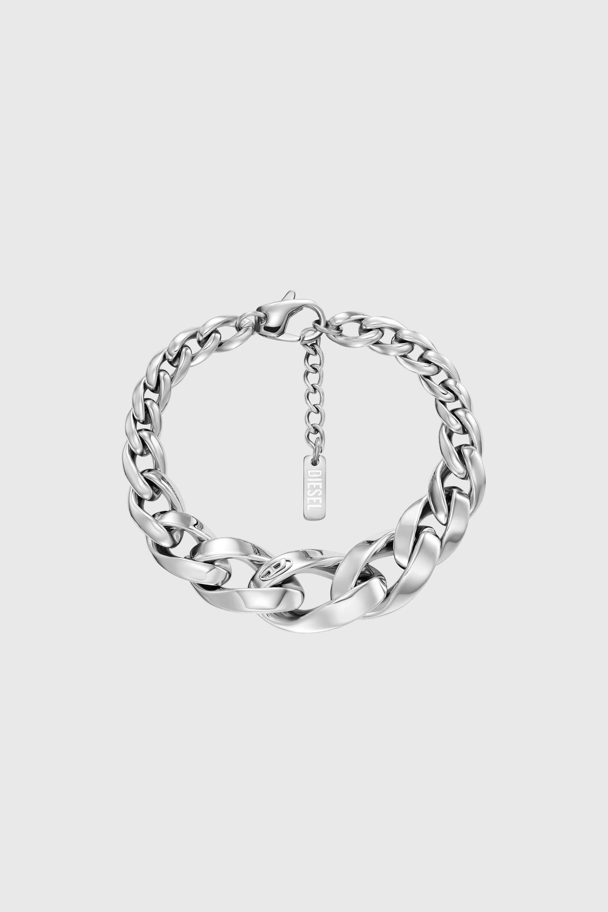 Diesel - DX1721040, Unisex's Stainless Steel Chain Bracelet in Silver - 1