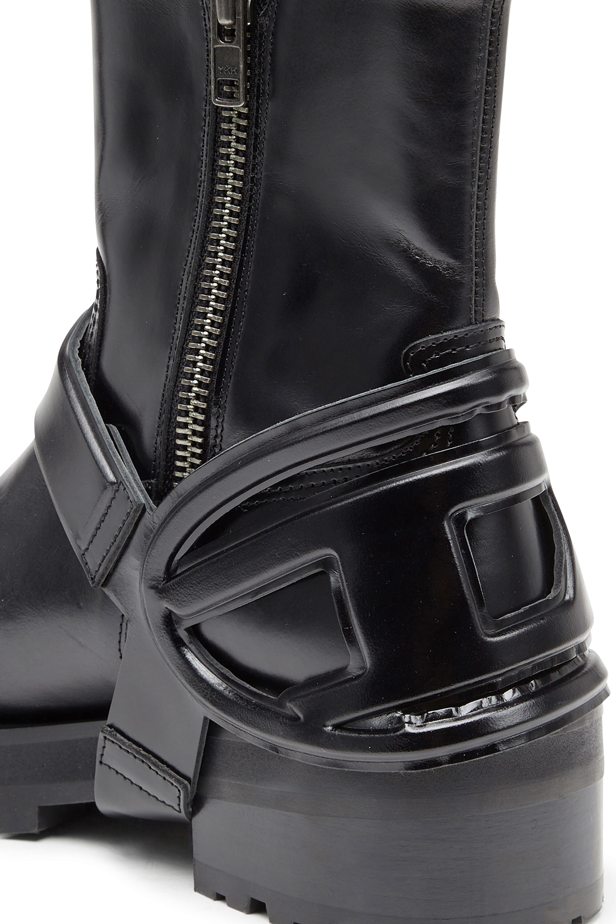 Men's D-Texan-Harness boots in polished leather | Black | Diesel