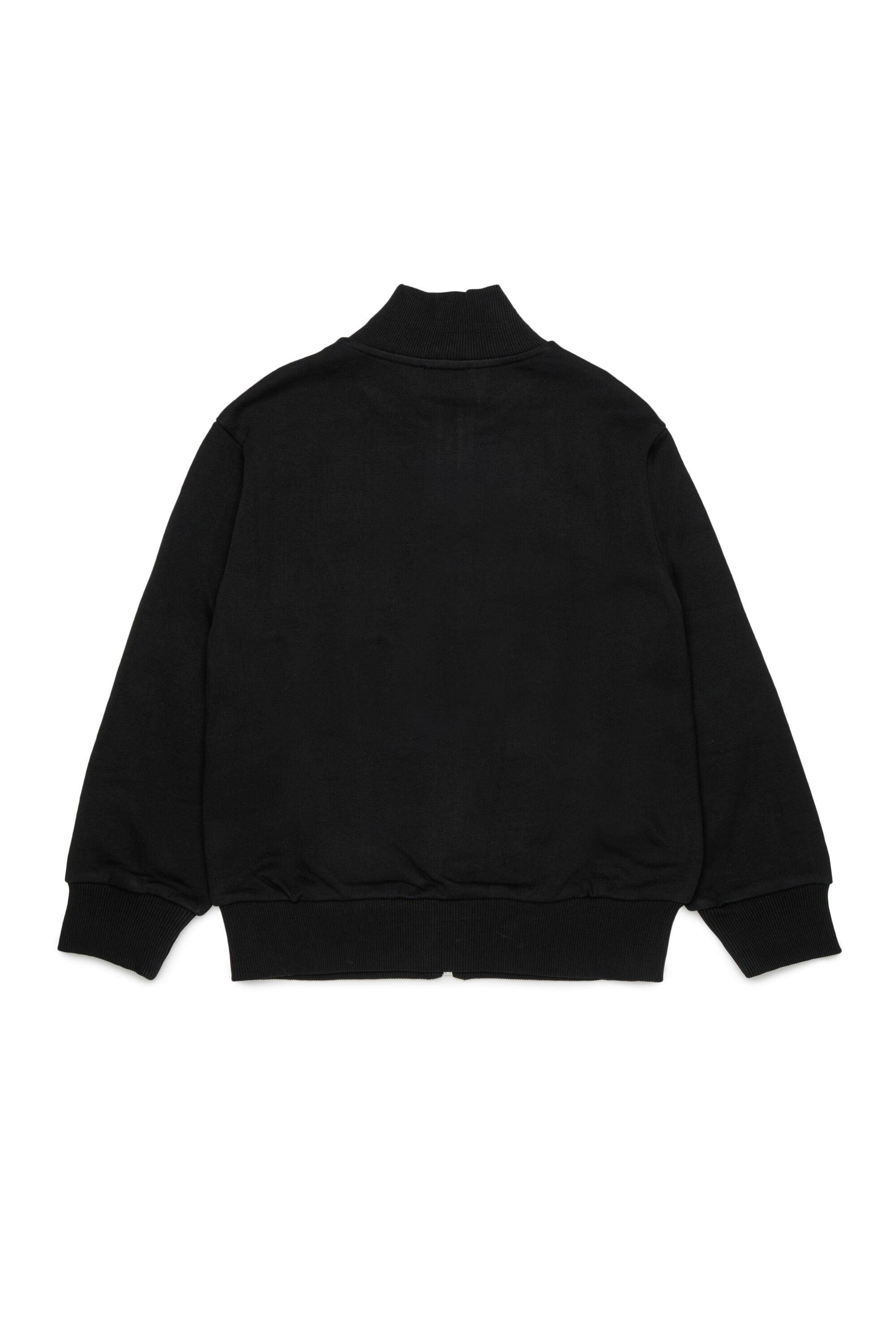 Diesel - SCIRCLEZIP OVER, Man's Cotton sweatshirt with logo print in Black - 2