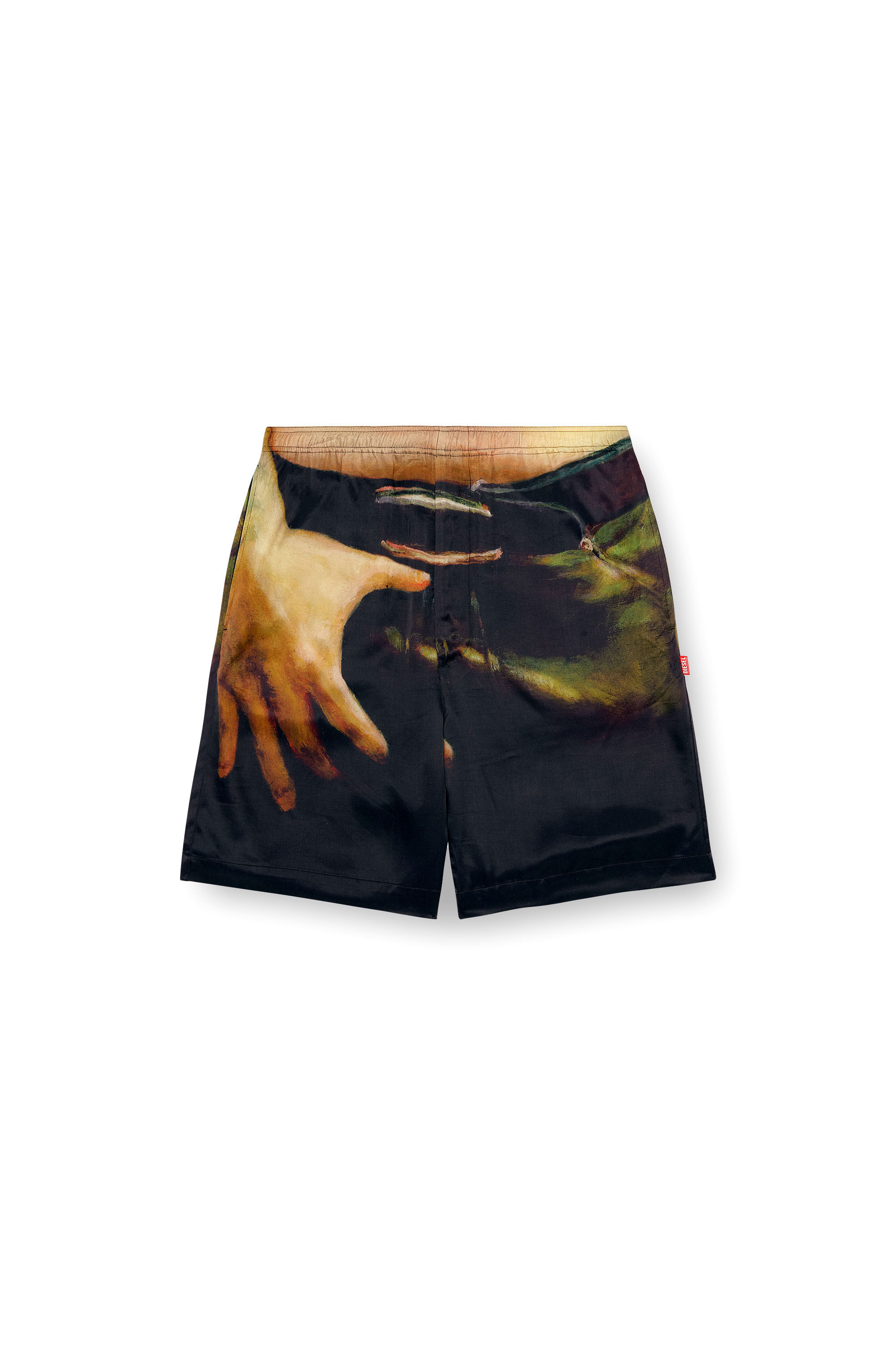 Diesel - PR-P-TOLL-SHO-SS, Unisex's Viscose shorts with all-over print in Black - 2