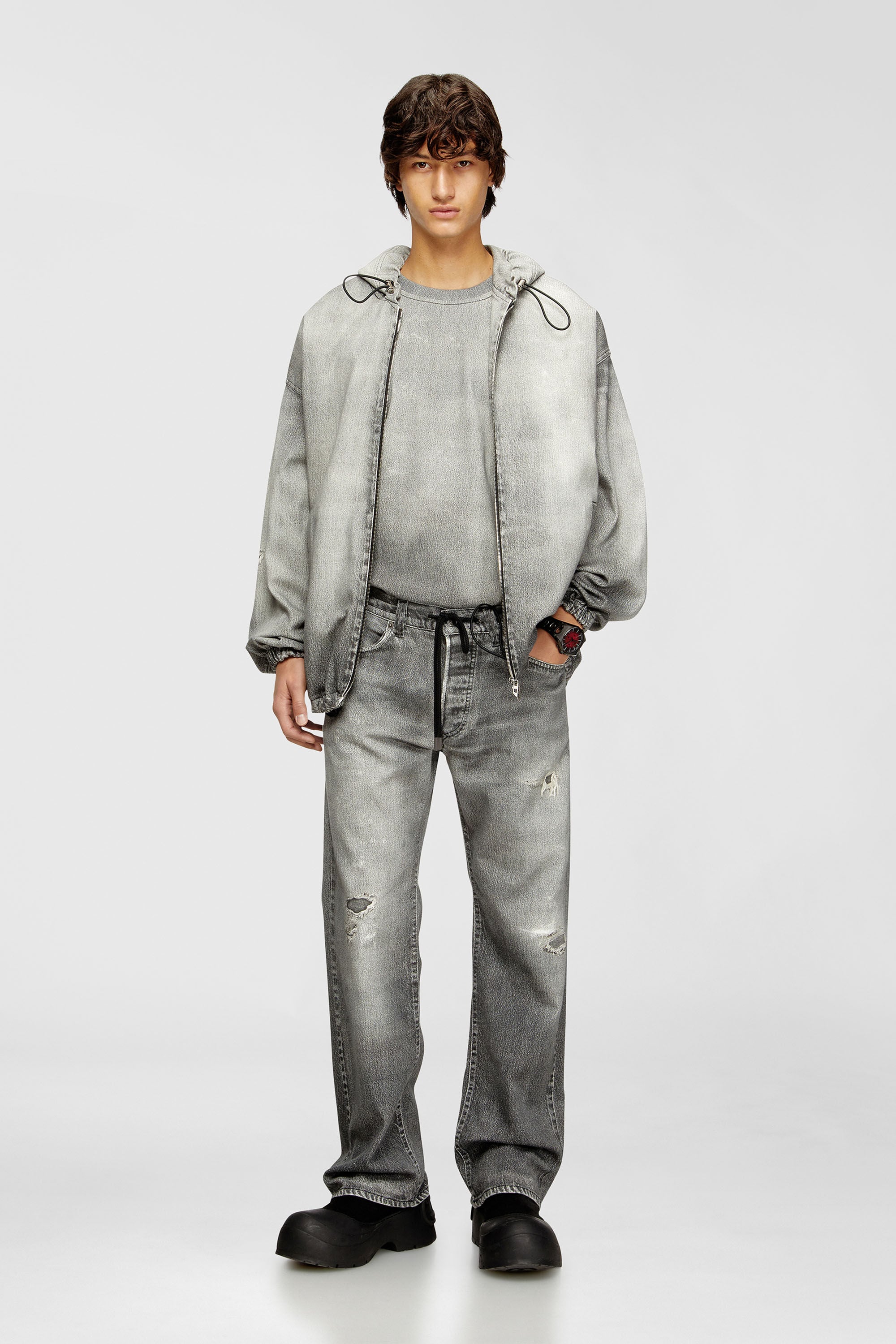 Diesel - Man's Relaxed 2080 D-Reel Joggjeans&reg; 068US, Grey - 1