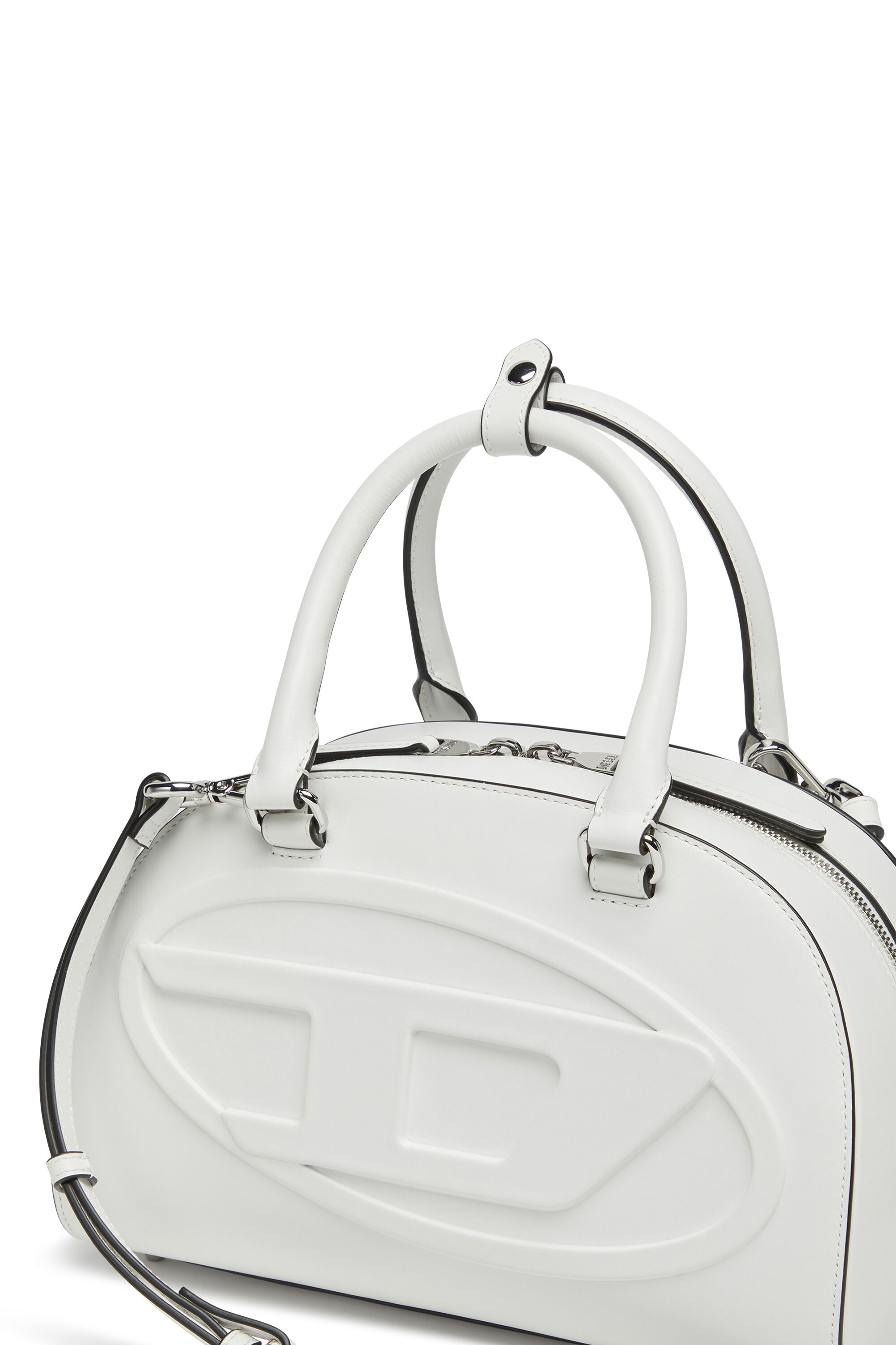 Women's 1DR Dome-Leather bowling bag | White | Diesel