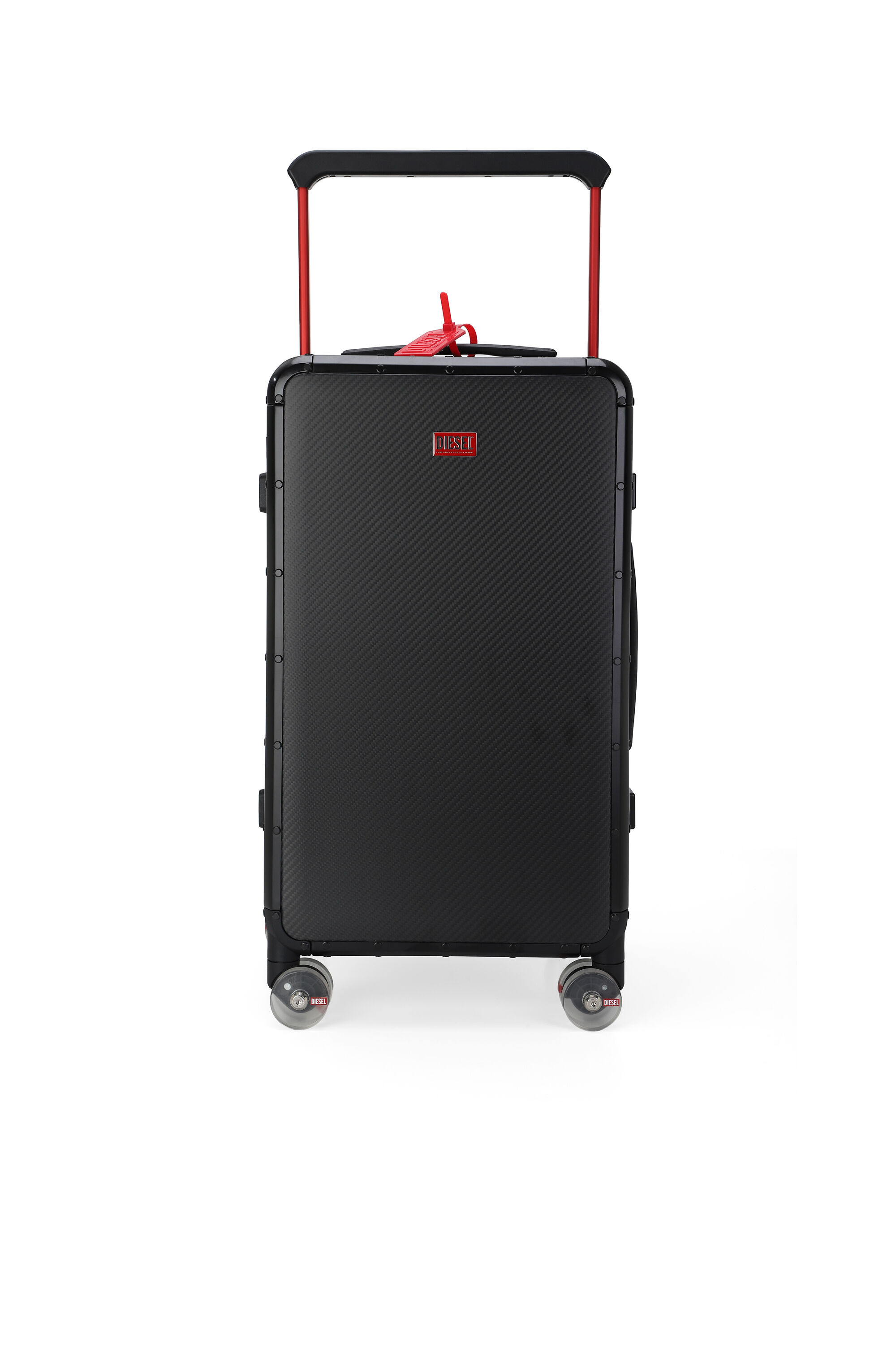 Diesel - DIESEL CARBON FIBER TROLLEY-BLACK- DSL00, Unisex's Carbon fiber suitcase size M in Black - 1
