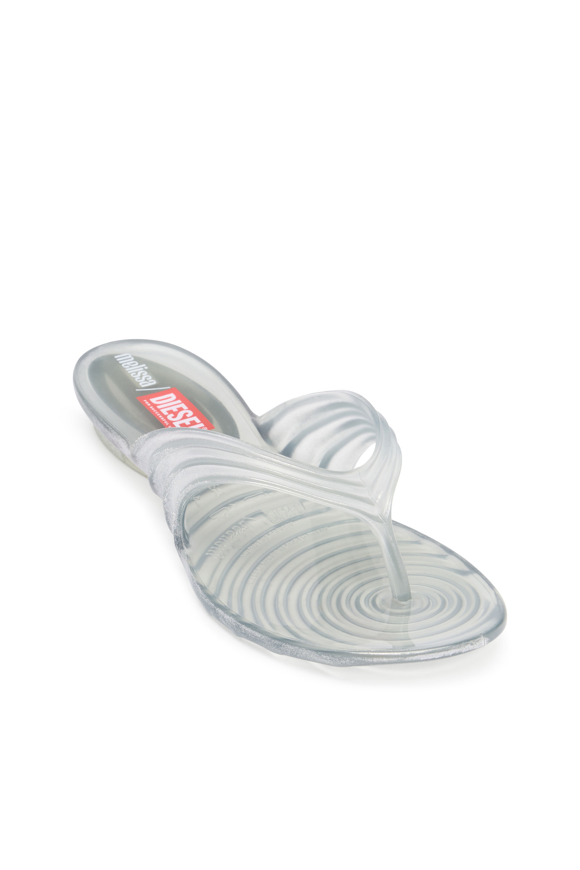 Diesel - MELISSA QUANTUM THONG, Woman's Sculptural flip-flops in Melflex&reg; in Light Grey - 6