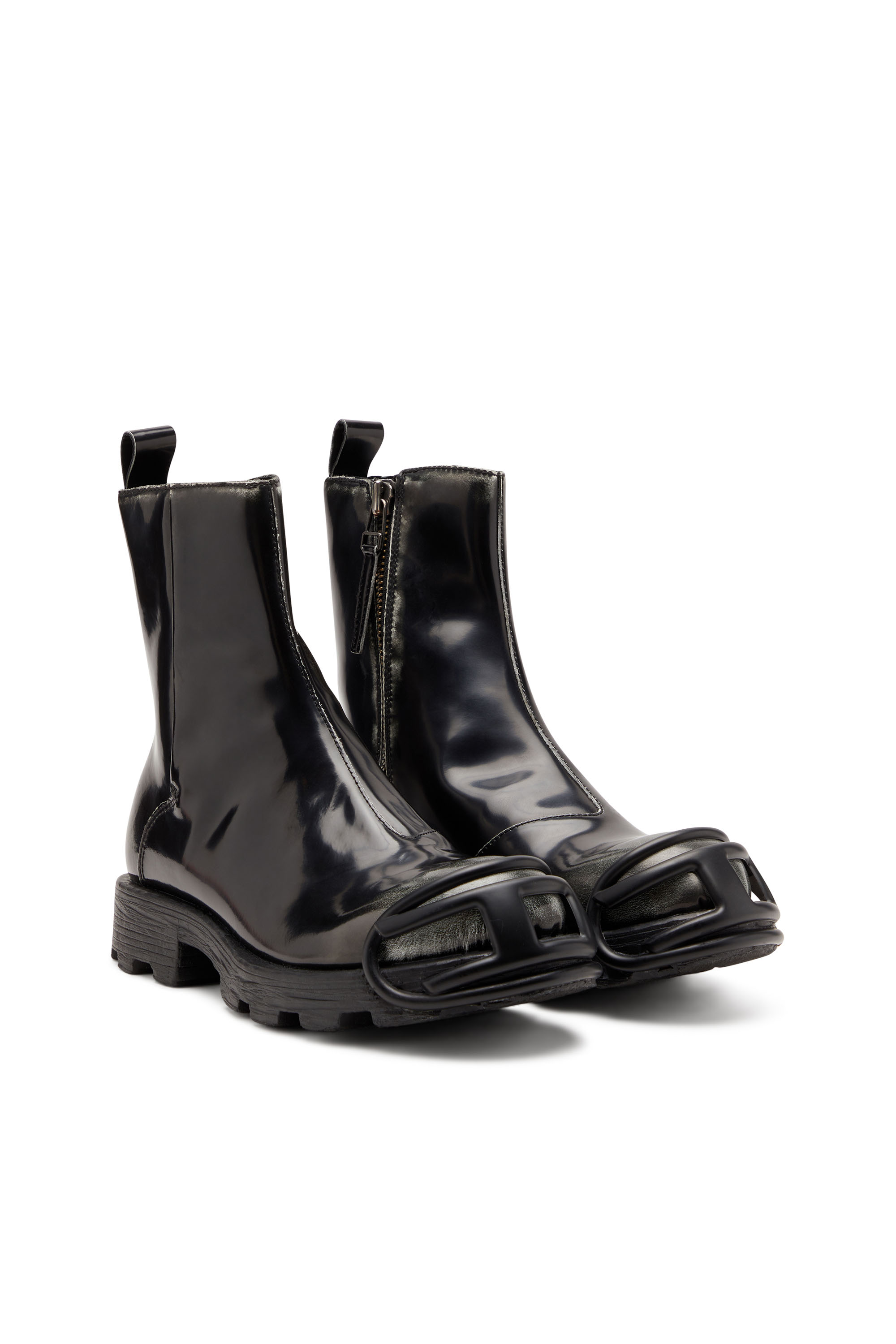 D-HAMMER BT ZIP D, Black Diesel - D-HAMMER BT ZIP D, Man's D-Hammer - Leather boots with zipper in Black - 2