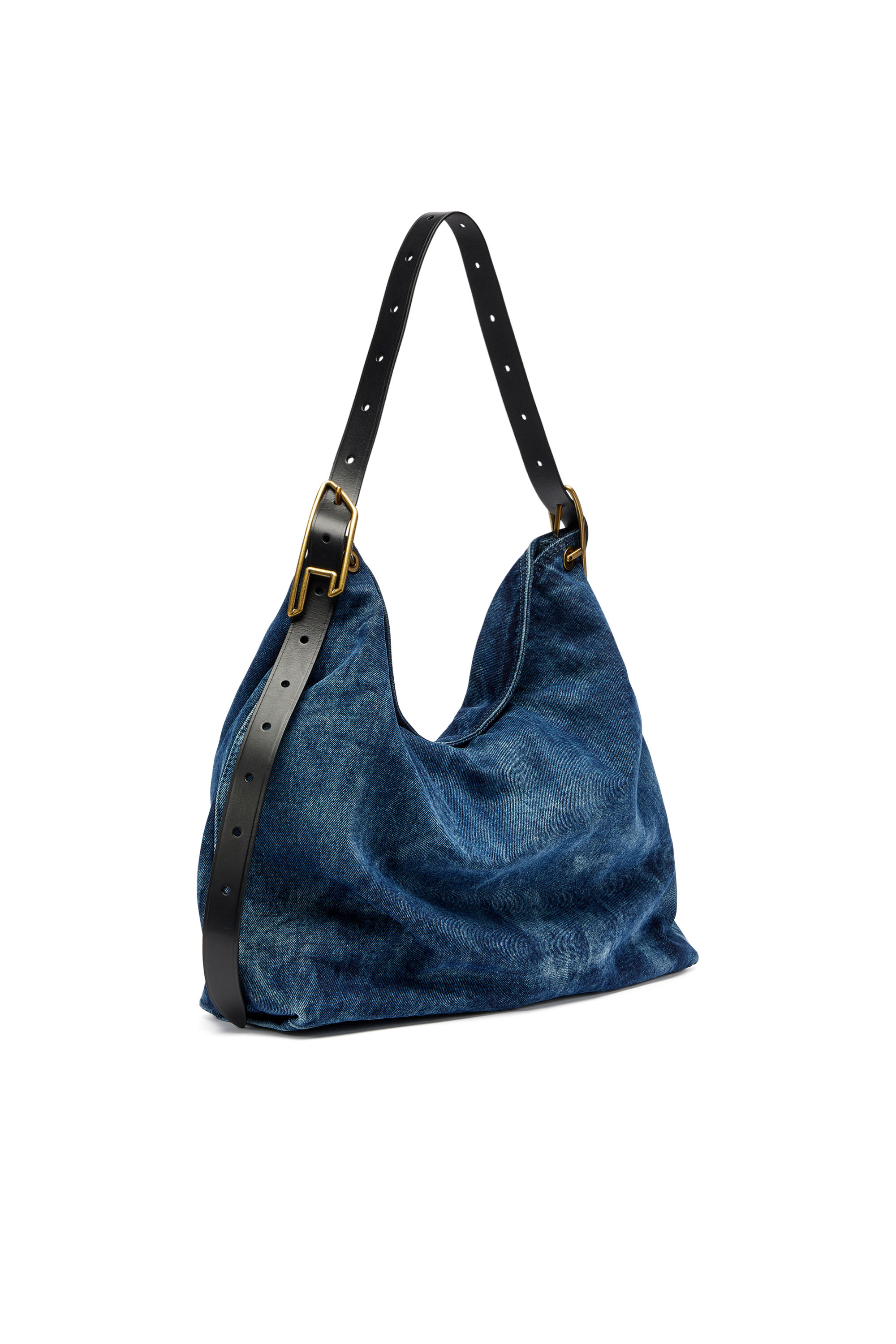 Diesel - D-LINE HOBO, Woman's D-Line-Denim hobo bag in Medium blue - 7