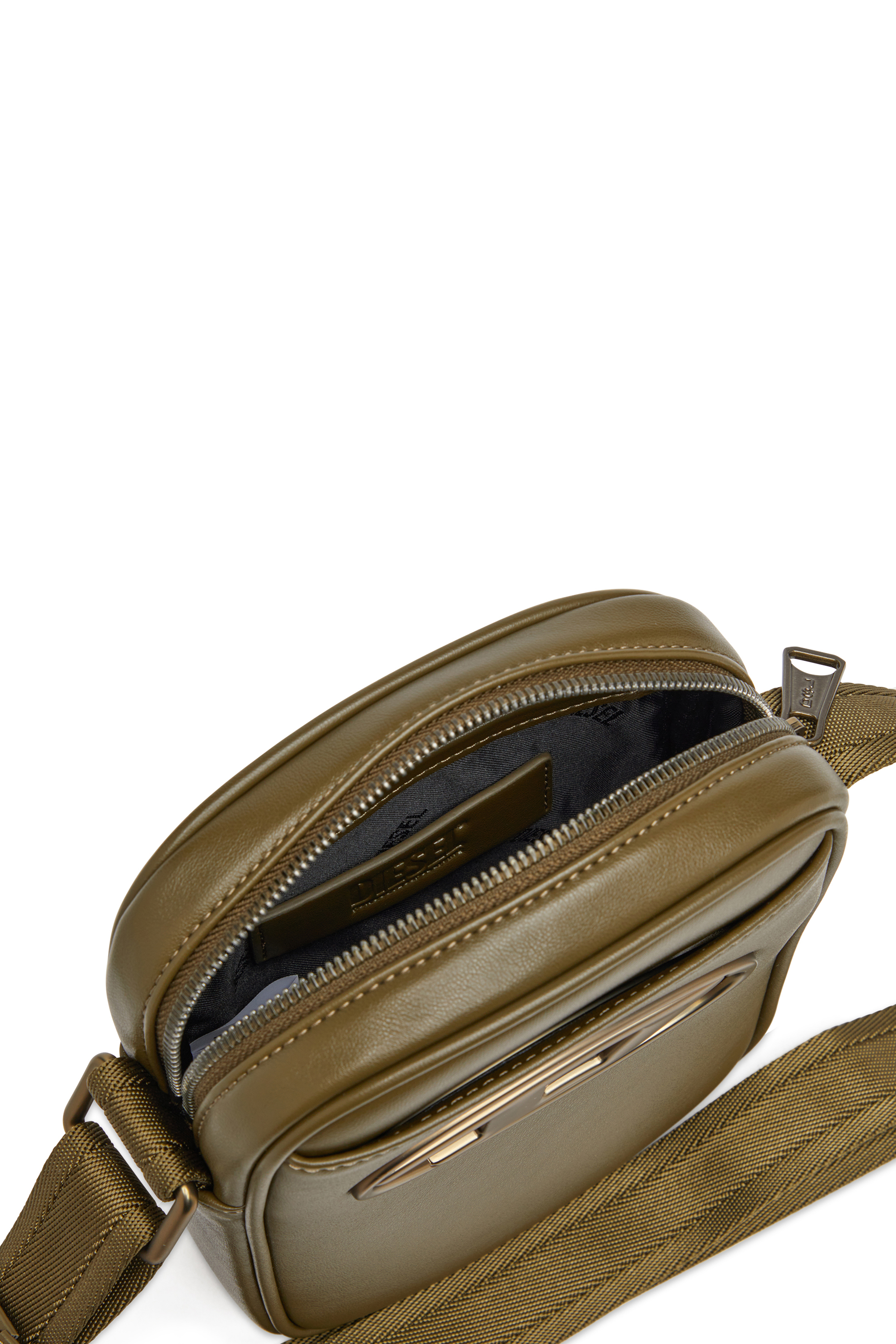 Diesel - HOLI-D CROSSBODY, Man's Holi-D-Crossbody bag in PU and neoprene in Military Green - 3