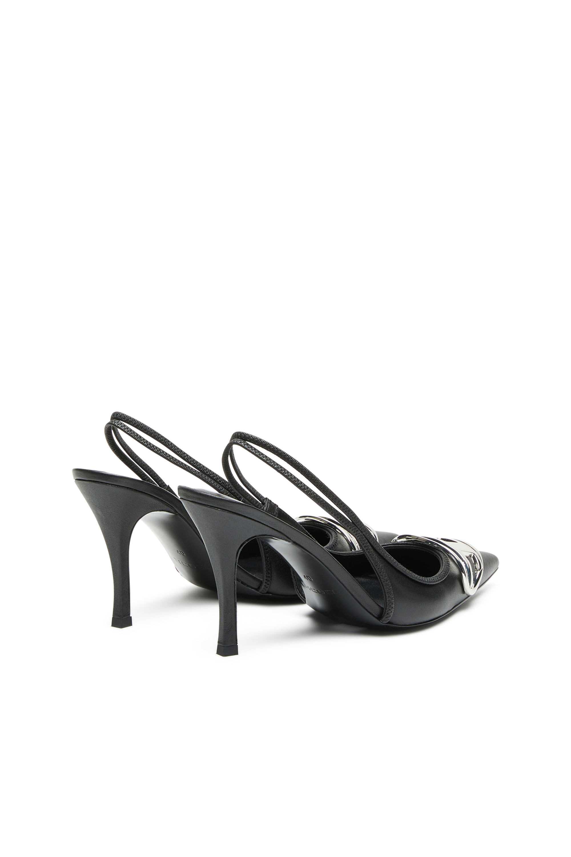 D-VENUS SB, Black Diesel - D-VENUS SB, Woman's D-Venus-Slingback pumps in nappa leather in Black - 3