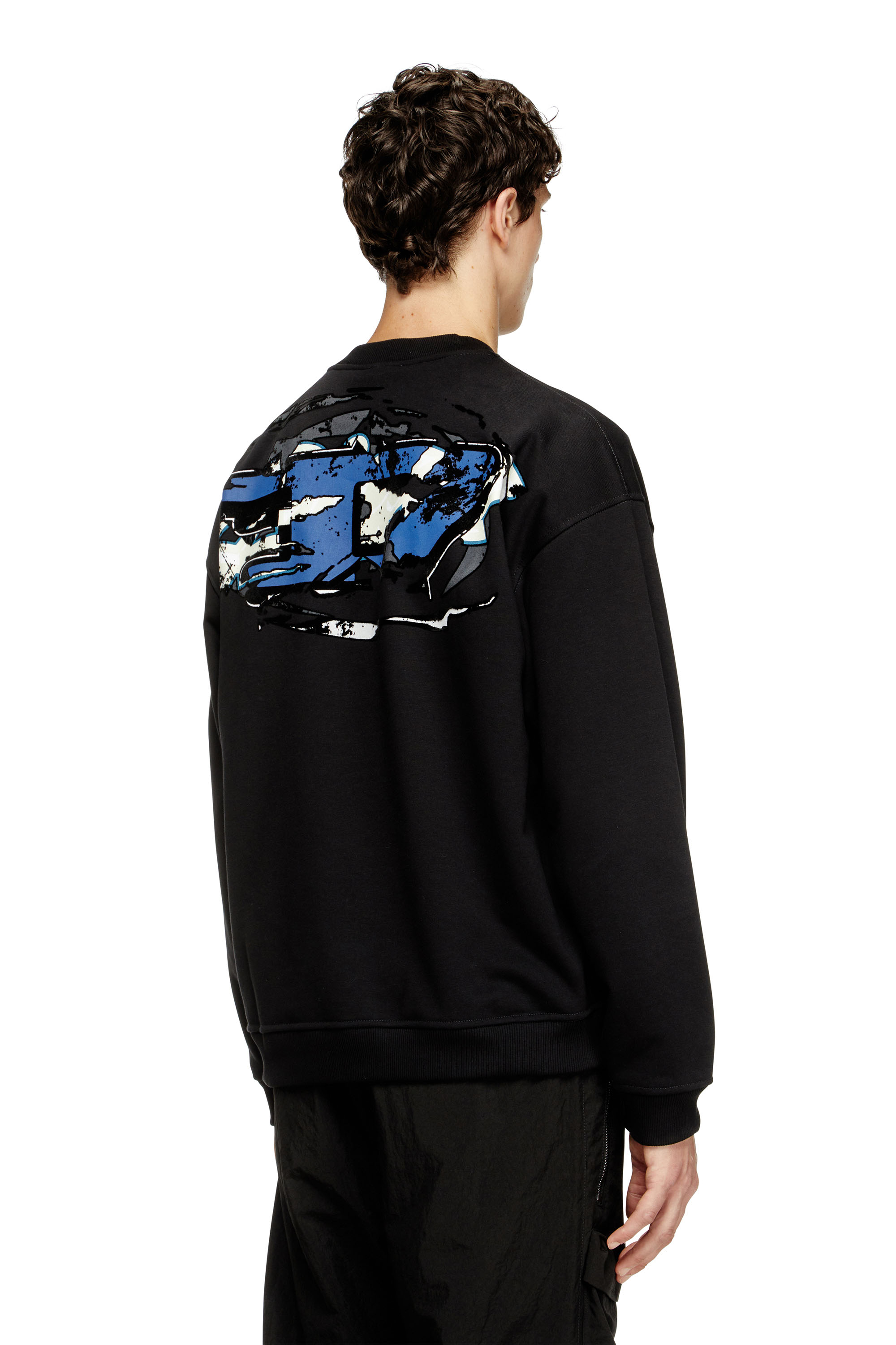 Diesel - S-BOXT-T2, Man's Sweatshirt with Oval D logo in Black - 4