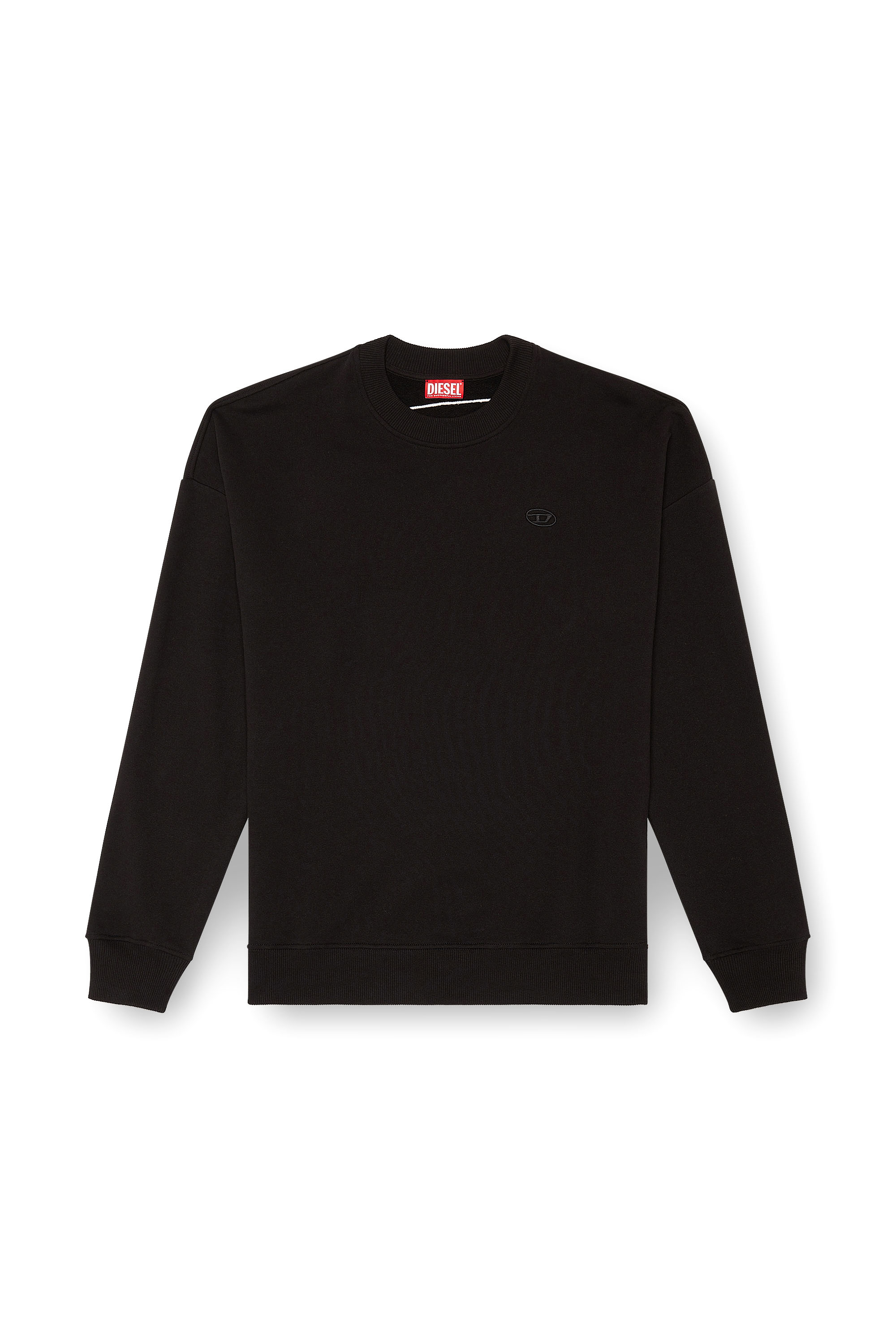 Diesel - S-ROB-MEGOVAL-D, Man's Sweatshirt with logo embroidery in Black - 3