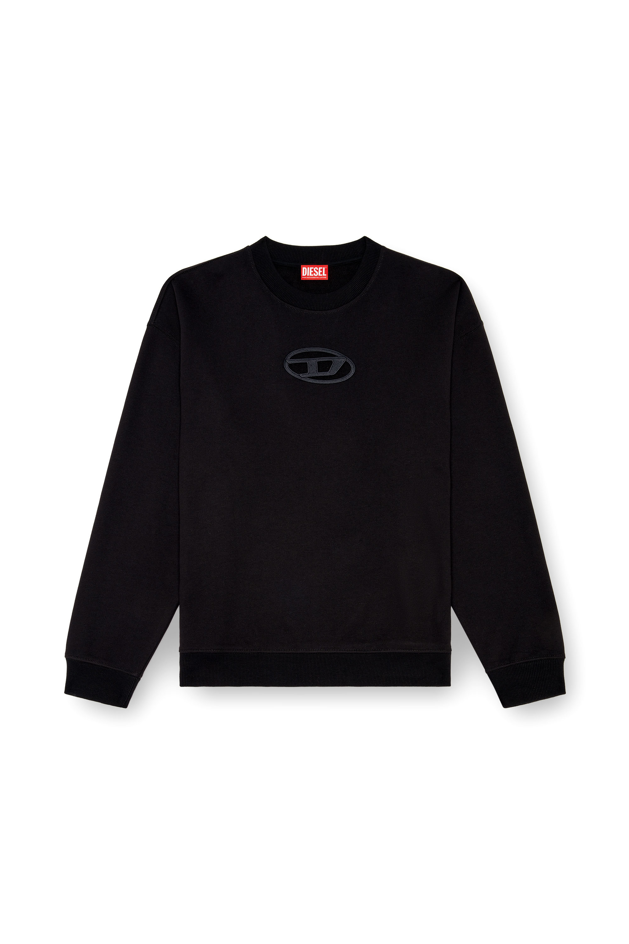 Diesel - S-BOXT-OD, Man's Sweatshirt with cut-out Oval D logo in Black - 3