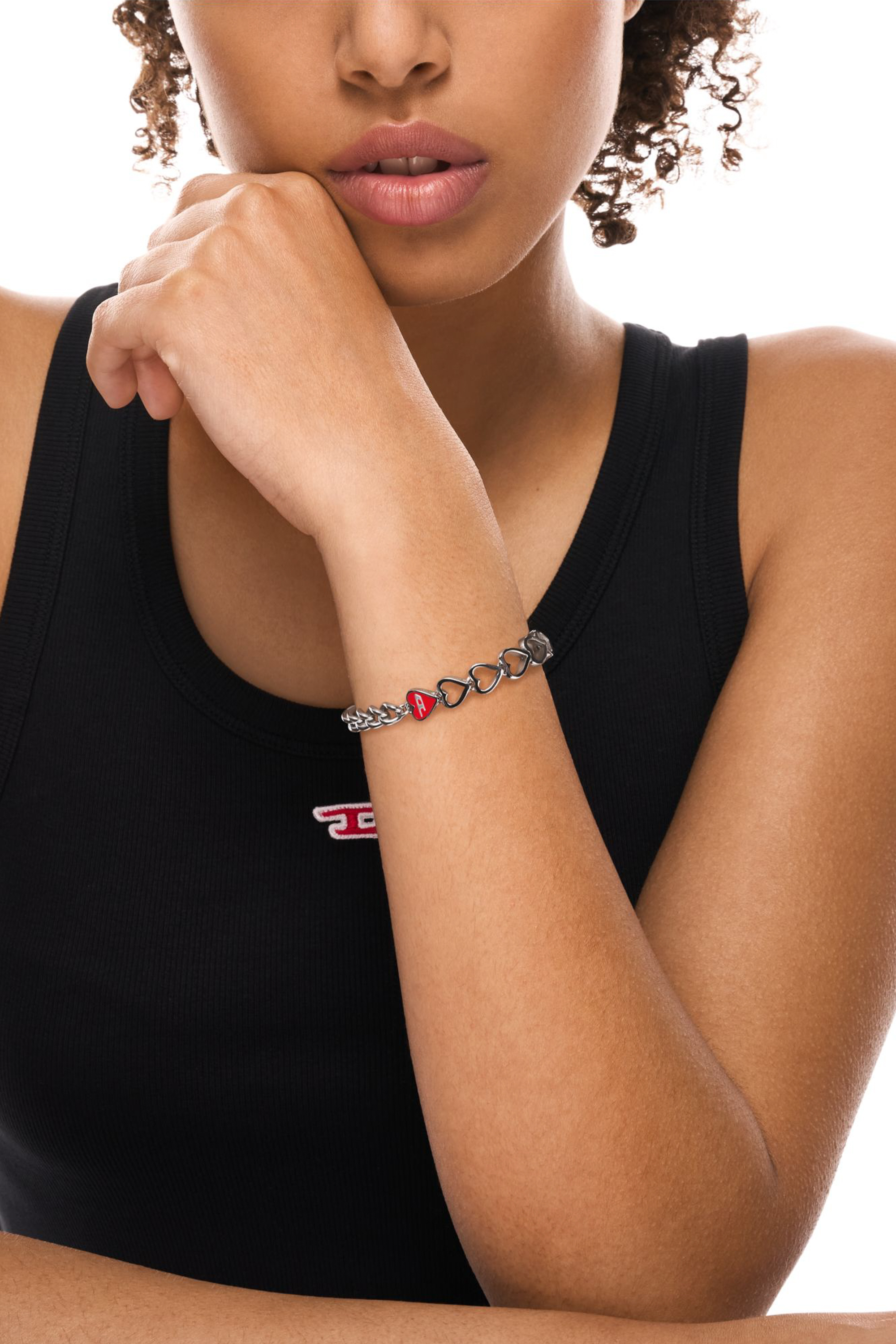 Diesel - DX166840 JEWELLERY, Unisex's Stainless Steel Chain Bracelet in Silver - 4