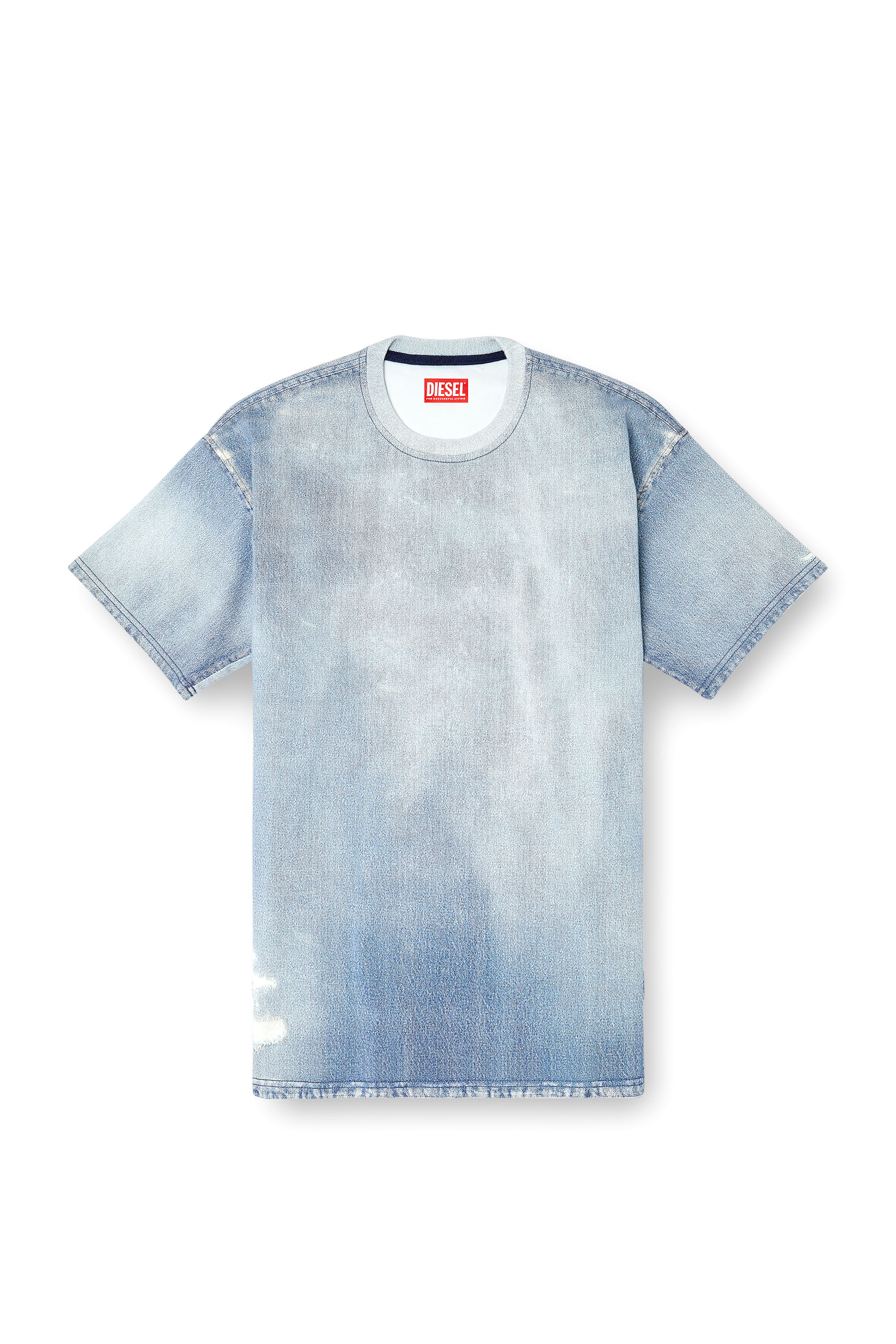 Diesel - D-BOX JOGG, Man's T-shirt in printed bleach-effect JoggJeans in Light Blue - 2